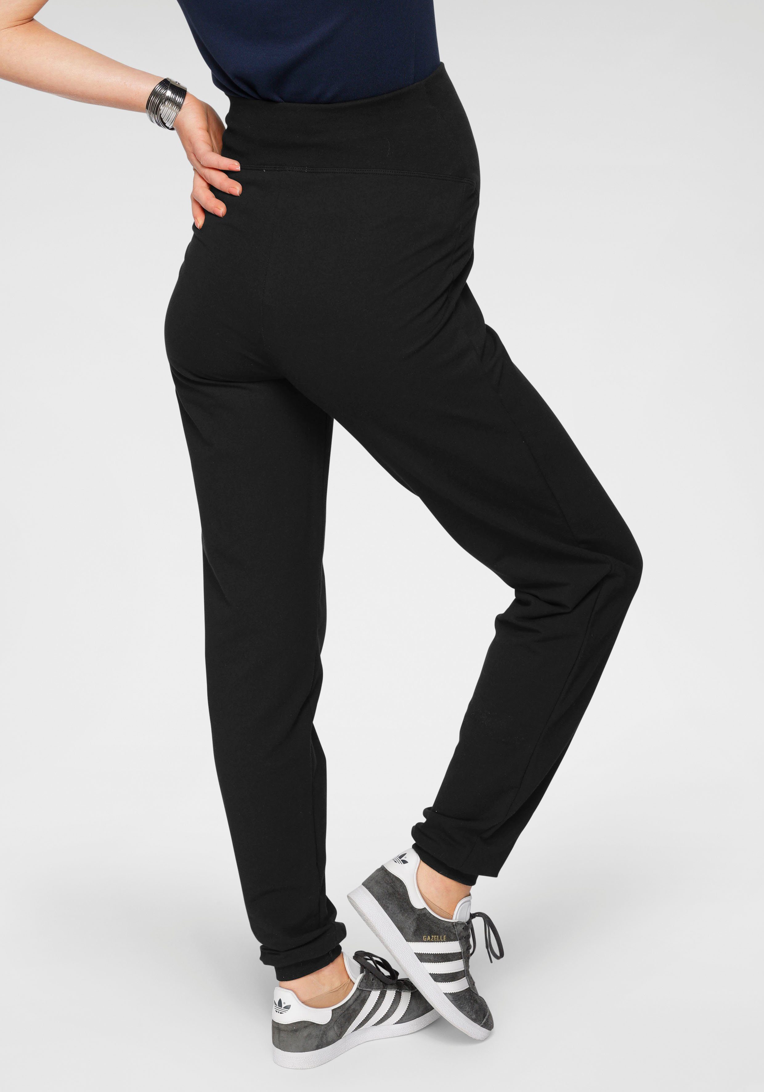 Neun Monate Umstandssweathose Sweatshose mit Bund mit breitem Rippenbündchen