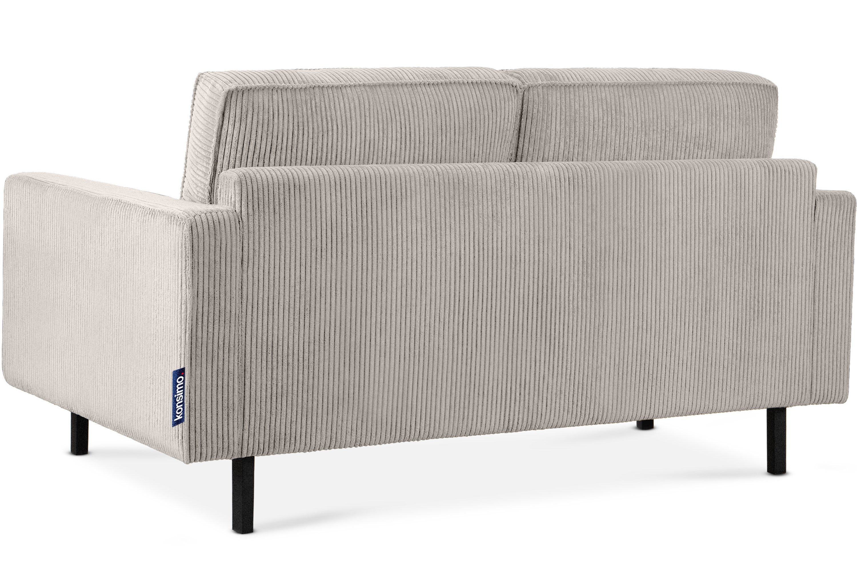 Zweisitzer-Sofa, 2-Sitzer Schaumstoff, Cord-Stoff Konsimo Polsterung Pet INVIA aus Friendly in hochwertigem