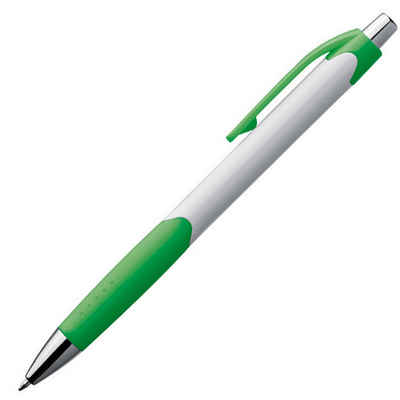 Livepac Office Kugelschreiber 20x Kugelschreiber / mit gummierter Griffzone / Farbe: weiß-grün