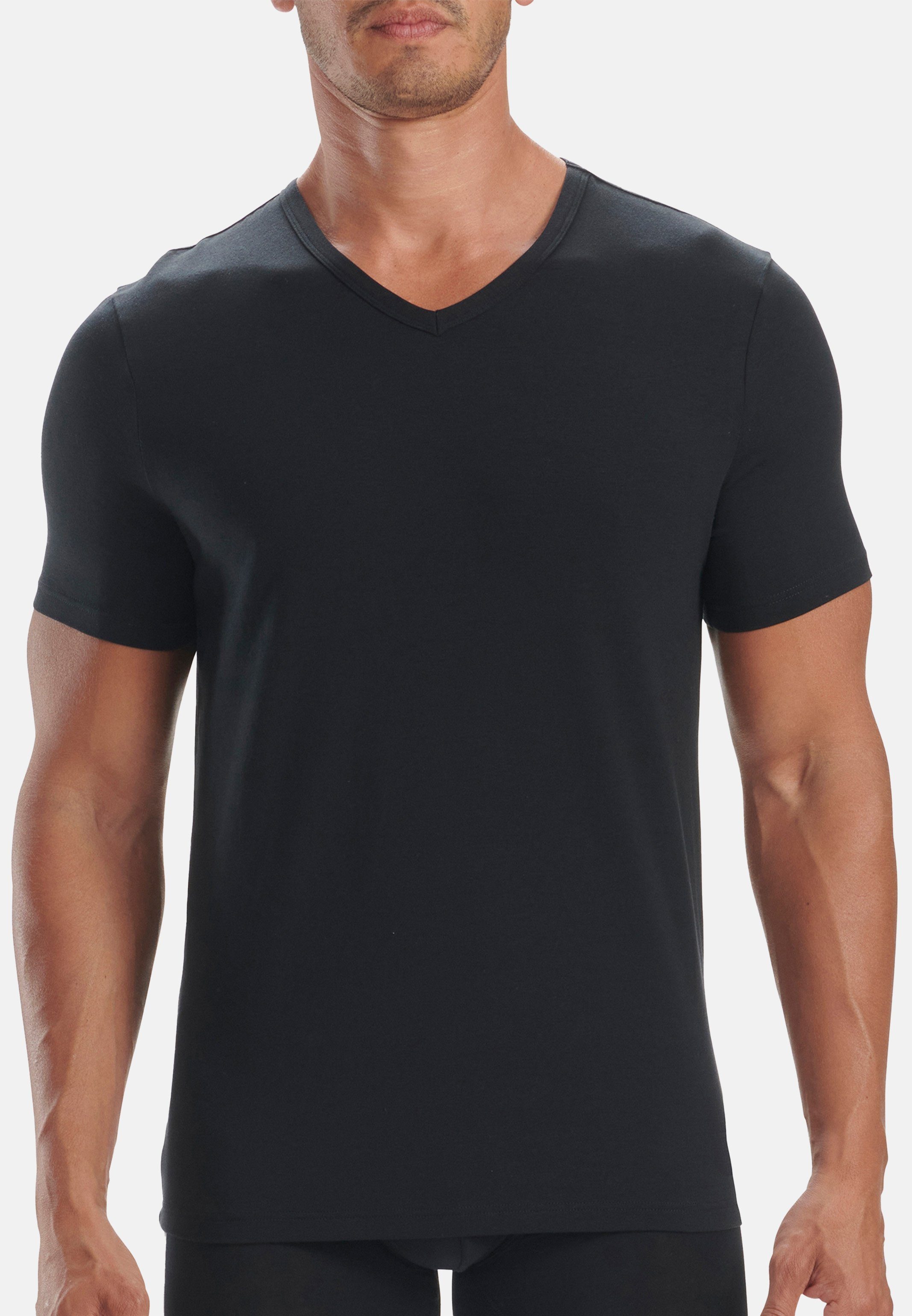 adidas Sportswear Unterhemd Active Baumwolle - / Flex Cotton Unterhemd / Grau (Spar-Set, Stripes Kurzarm - Shirt 3 2-St) Schwarz