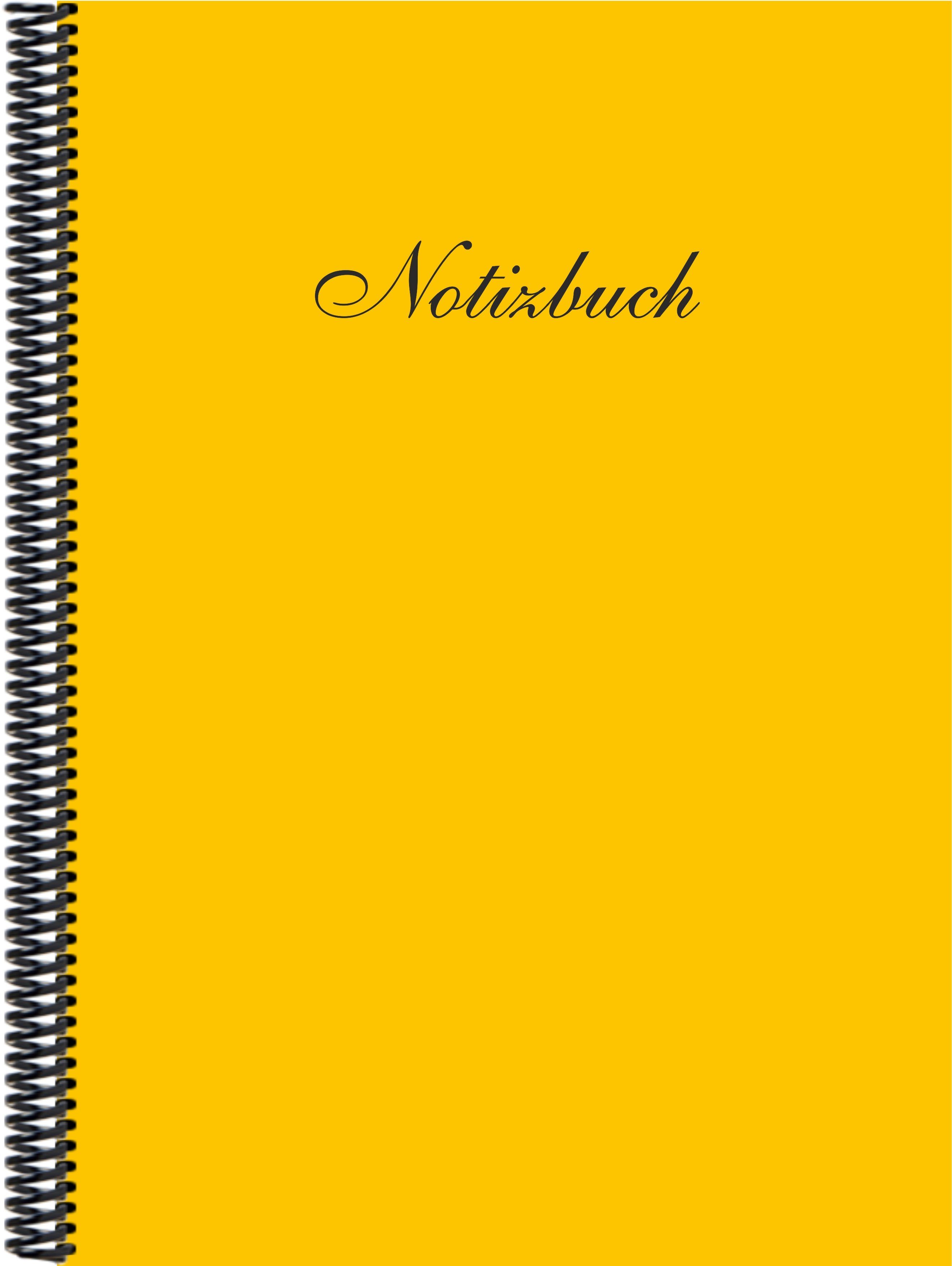 in goldgelb E&Z Gmbh Notizbuch kariert, DINA4 Notizbuch Trendfarbe der Verlag