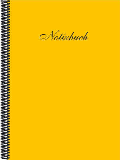 E&Z Verlag Gmbh Notizbuch Notizbuch DINA4 blanko, in der Trendfarbe goldgelb