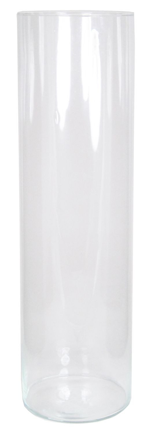 INNA-Glas Bodenvase Boden Vase Zylinder Sanya Ocean aus Glas, klar, 70 cm, Ø 19,5 cm