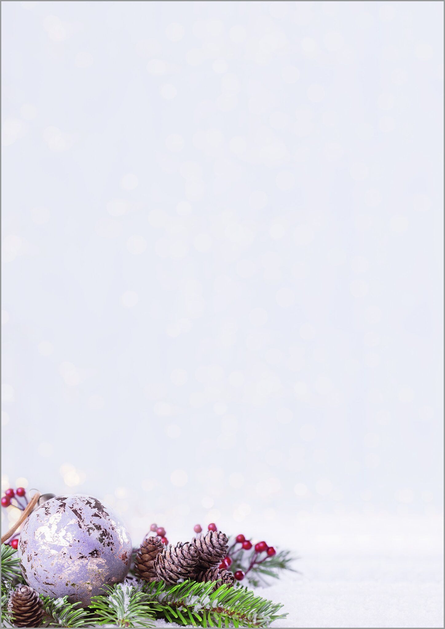 Sigel Motivpapier SIGEL DP443 Weihnachts-Motiv-Papier - Weihnachtskugel -