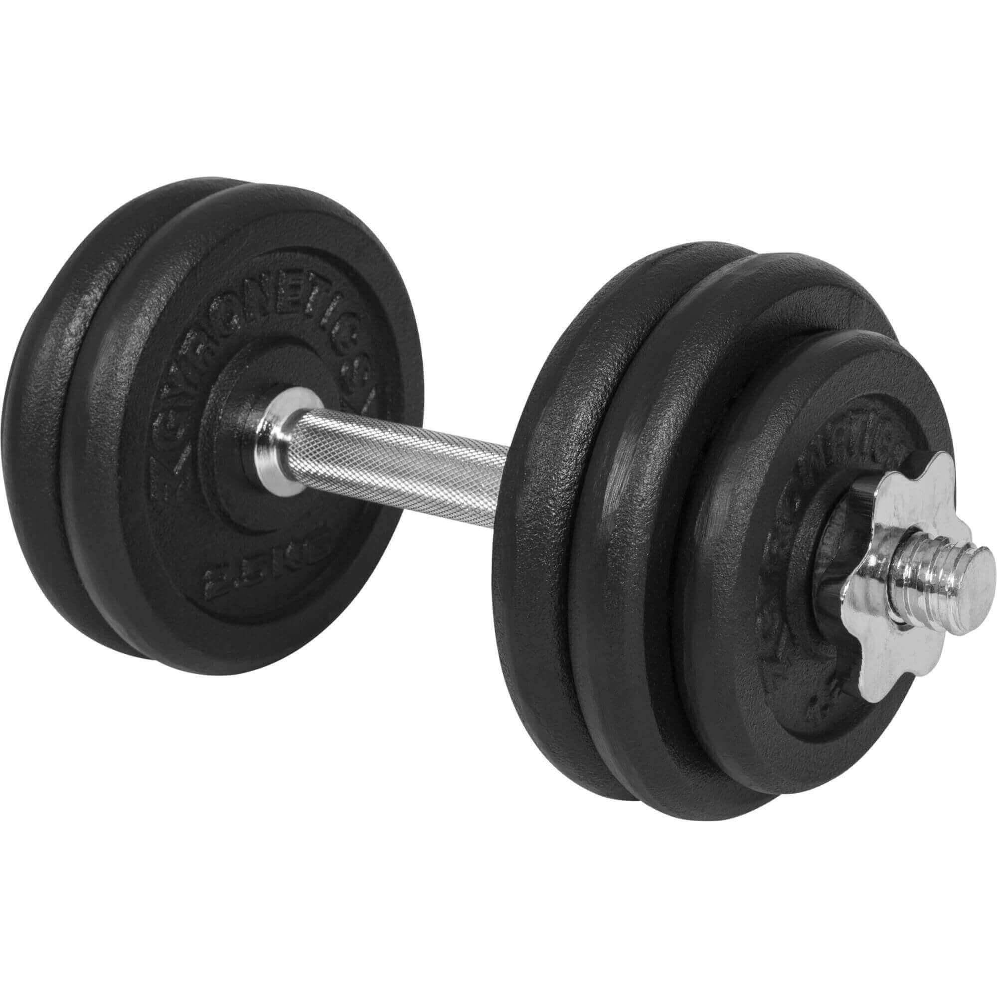 GYRONETICS Kurzhantel Hantelset - 15kg, Hantelscheiben 25mm, Gusseisen - Gewichte, Dumbbell