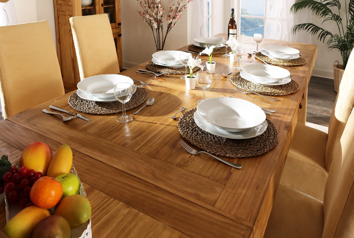 1a Direktimport Esstisch Mexico Möbel XL Esstisch bis 280x100cm - Pinie Mas günstig online kaufen