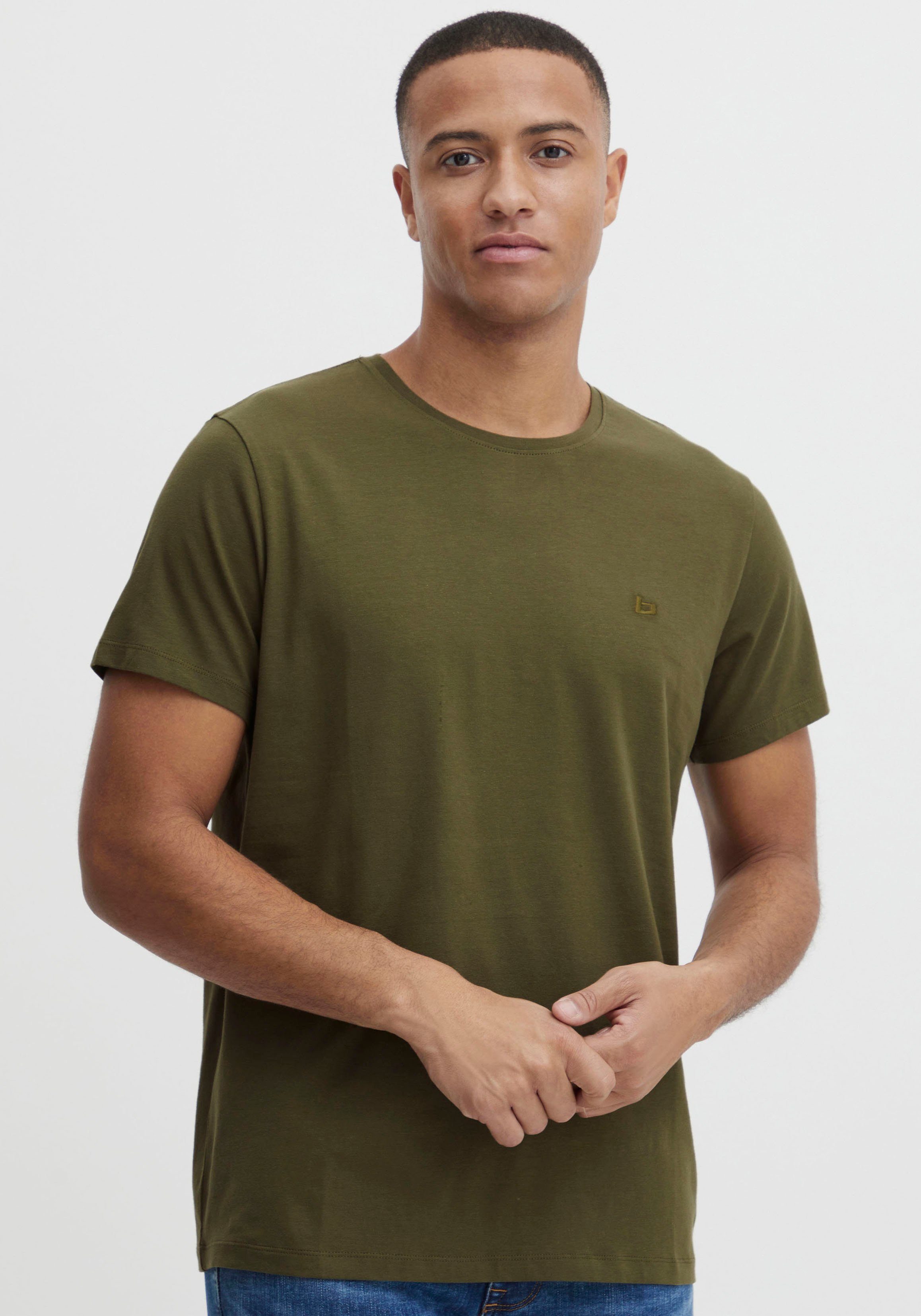 Blend 2-in-1-Langarmshirt BL crew T-shirt BHDinton grün