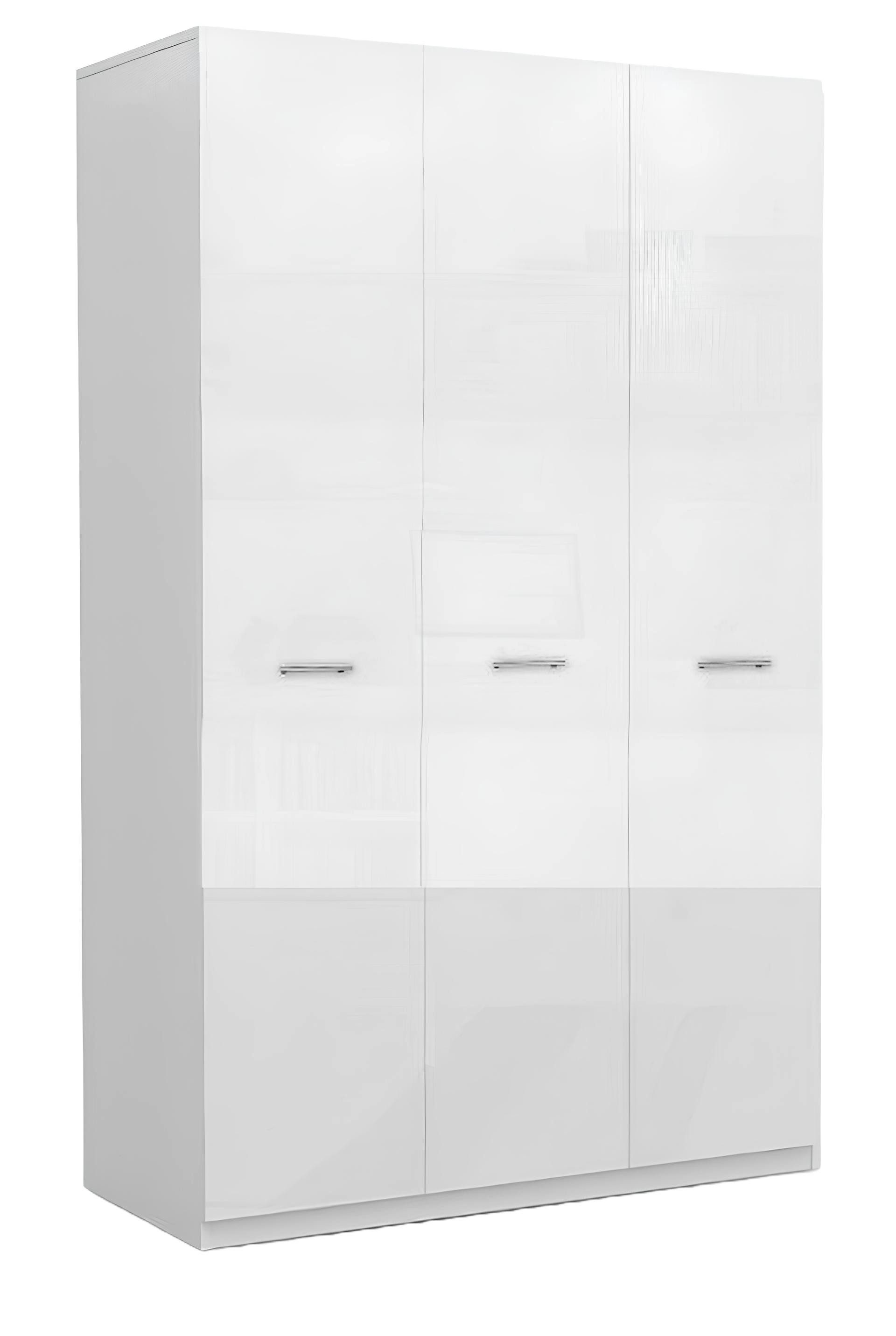Xlmoebel Kleiderschrank Hochglanz Weißer Kleiderschrank für Kinderzimmer (1-St., Kleiderschrank) Hergestellt in Europa