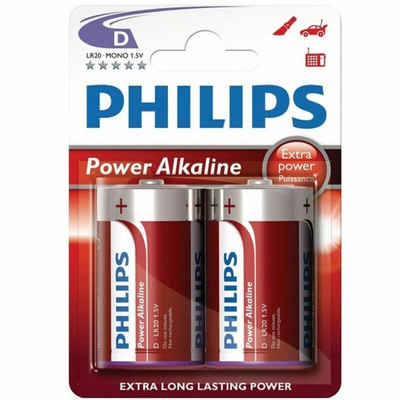 Philips POWER ALKALINE PILA D LR20 PACK 2 Batterie
