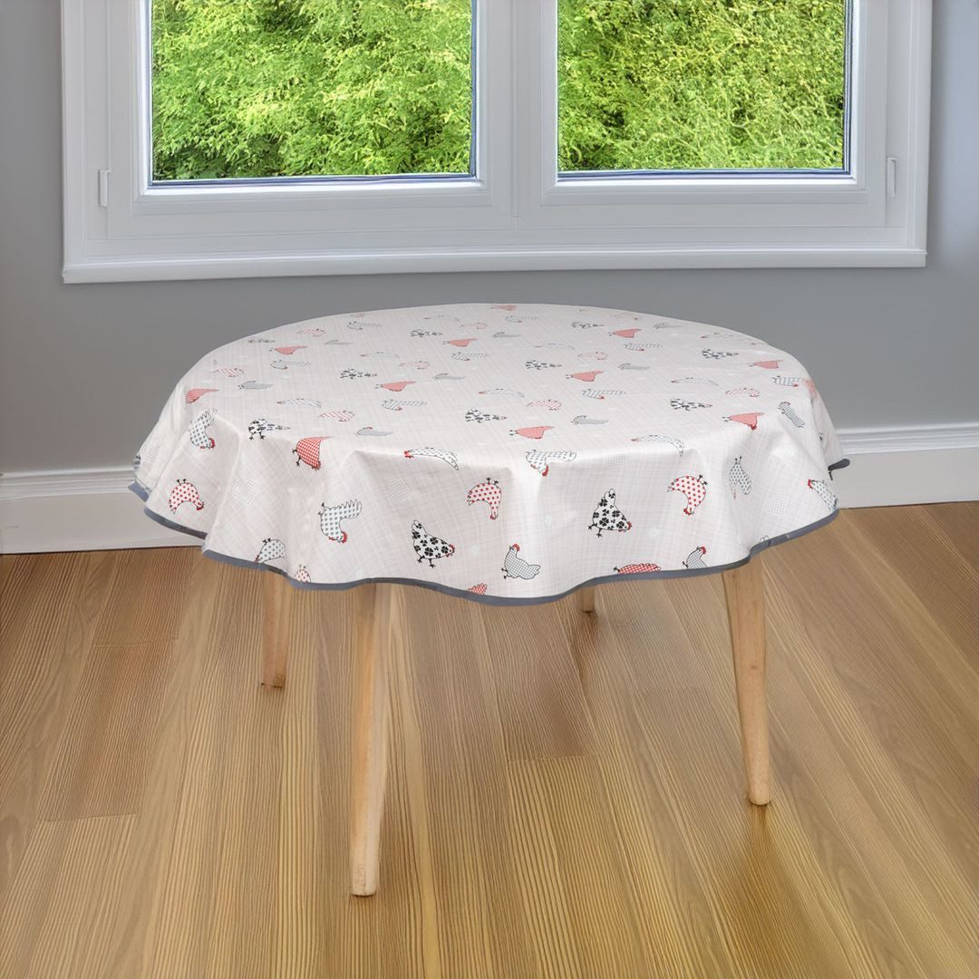 laro Tischdecke 140cm runde Tischdecke Saum-Eingefasst günstig online kaufen