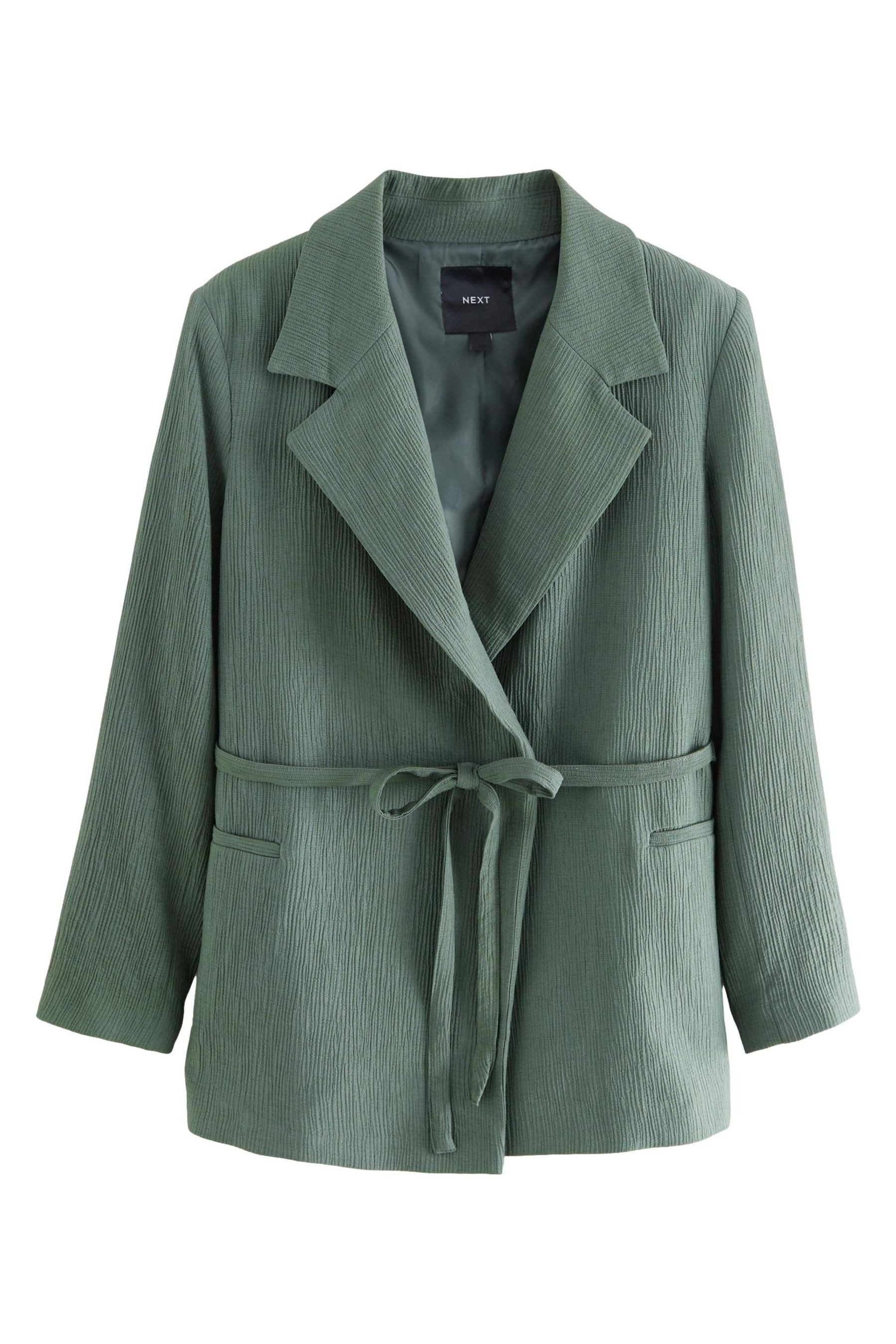 Jackenblazer Relaxed Fit Blazer in Knitteroptik mit Gürtel