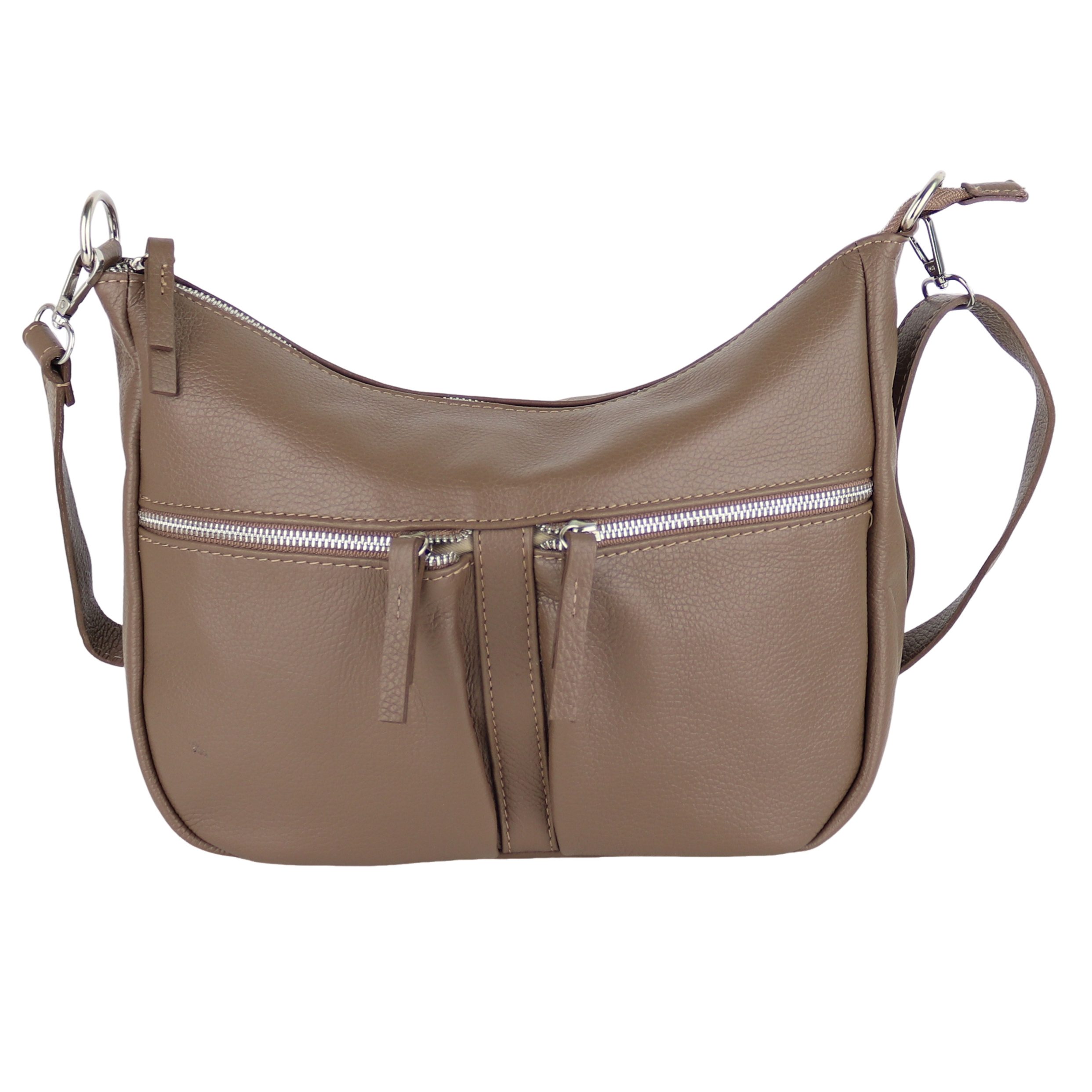 Umhängetasche Damen, Crossbody Bag, Echtleder Made in Italy