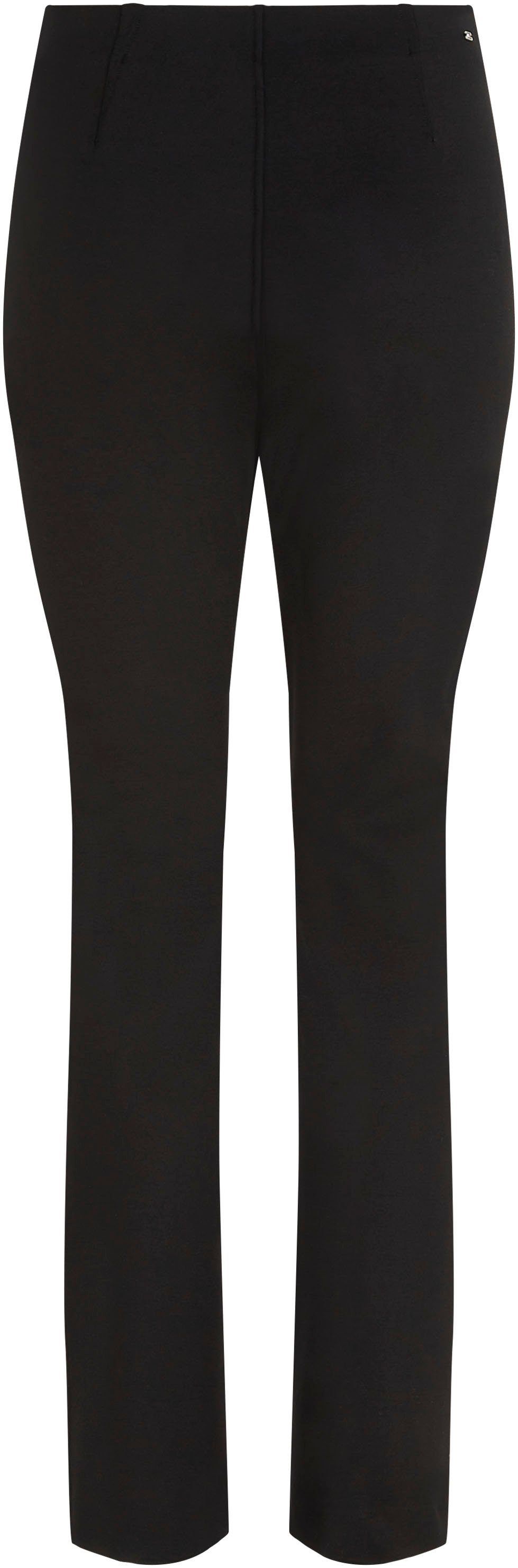 PANT ELEVATED Tommy Metall-Markenlabel SLIM Strickhose mit KNITTED Hilfiger Black