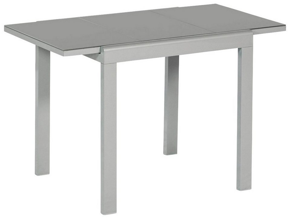 MERXX Gartentisch, 70x120 cm, Tischplatte aus 5 mm starkem Sicherheitsglas