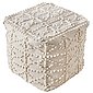 LaLe Living Pouf »Sitzhocker Doku aus Baumwolle in Elfenbeinweiß, 40 x 40 cm Boho Stil«, Bild 1