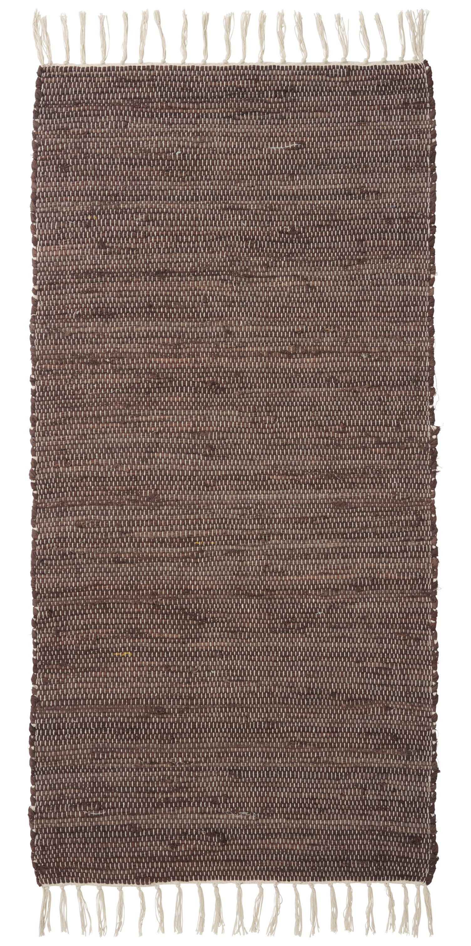 Ib Laursen Läufer Ib Laursen - Läufer Bodenläufer Teppich 60x120cm Baumwolle Braun