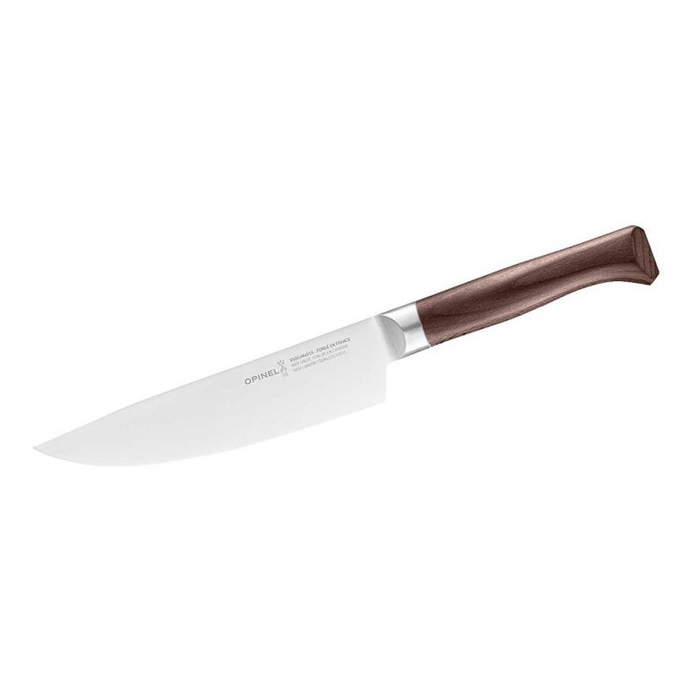 Opinel Kochmesser HRC 56-57, geschmiedet, Buchenholzgriff, Klingenschutzetui, Opinel LES FORGES 1890 Chefmesser klein