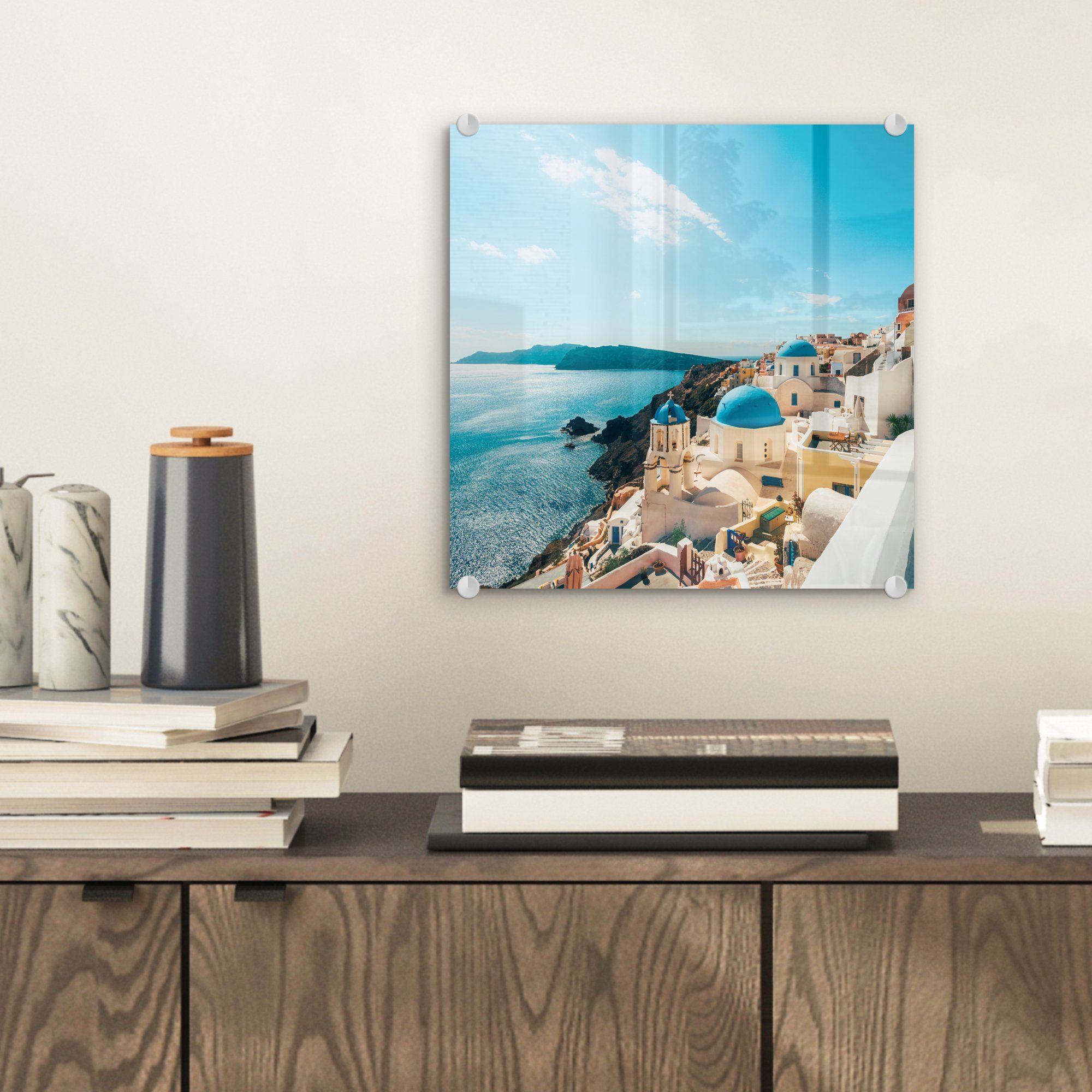 MuchoWow Acrylglasbild Nachmittag in Santorini Griechenland, günstig online kaufen