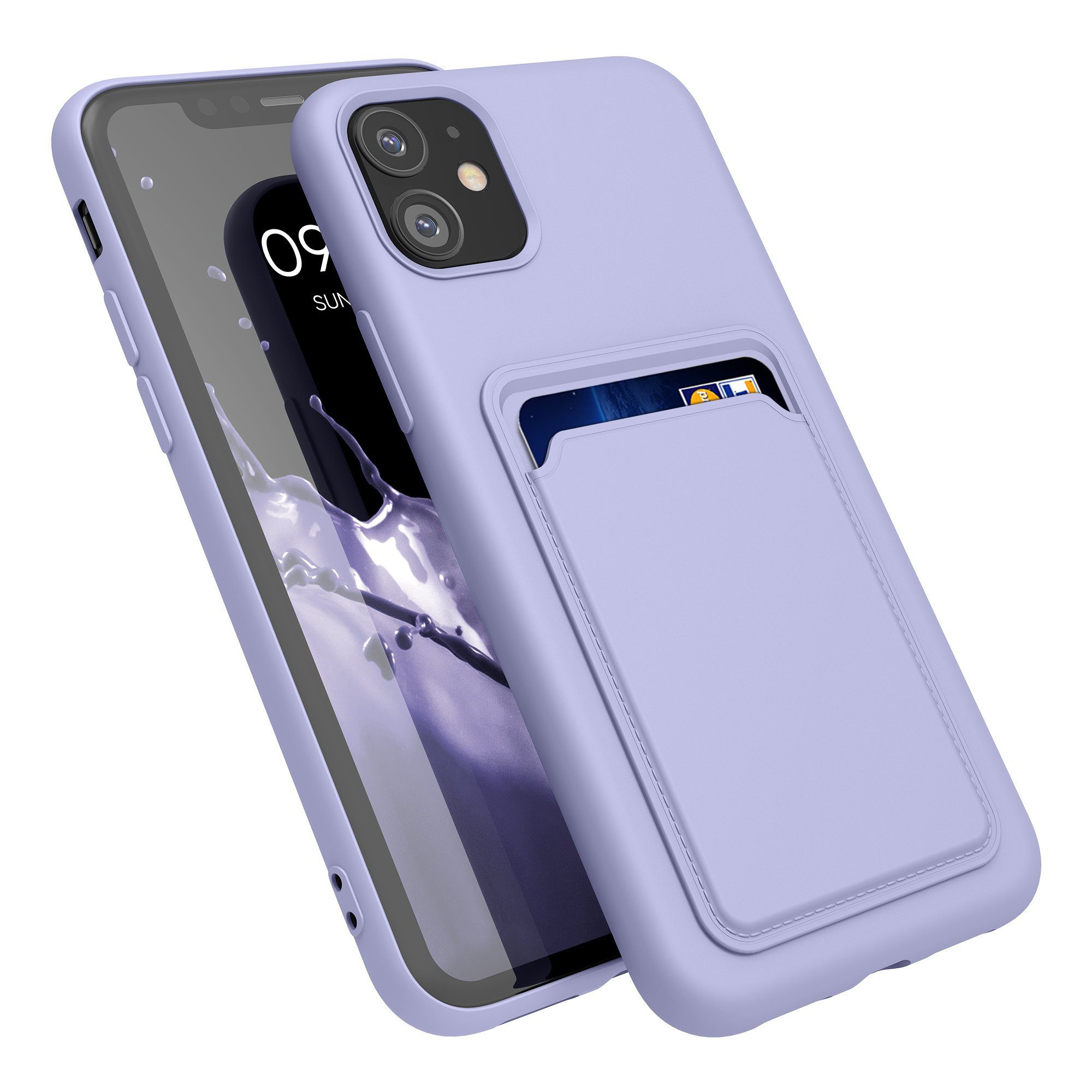 kwmobile Handyhülle Hülle für Apple iPhone 11, Handyhülle mit Fach für Karten - Handy Cover Case
