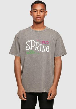 Merchcode T-Shirt Merchcode Herren Spring text - Acid Washed Heavy Oversized Tee (1-tlg)