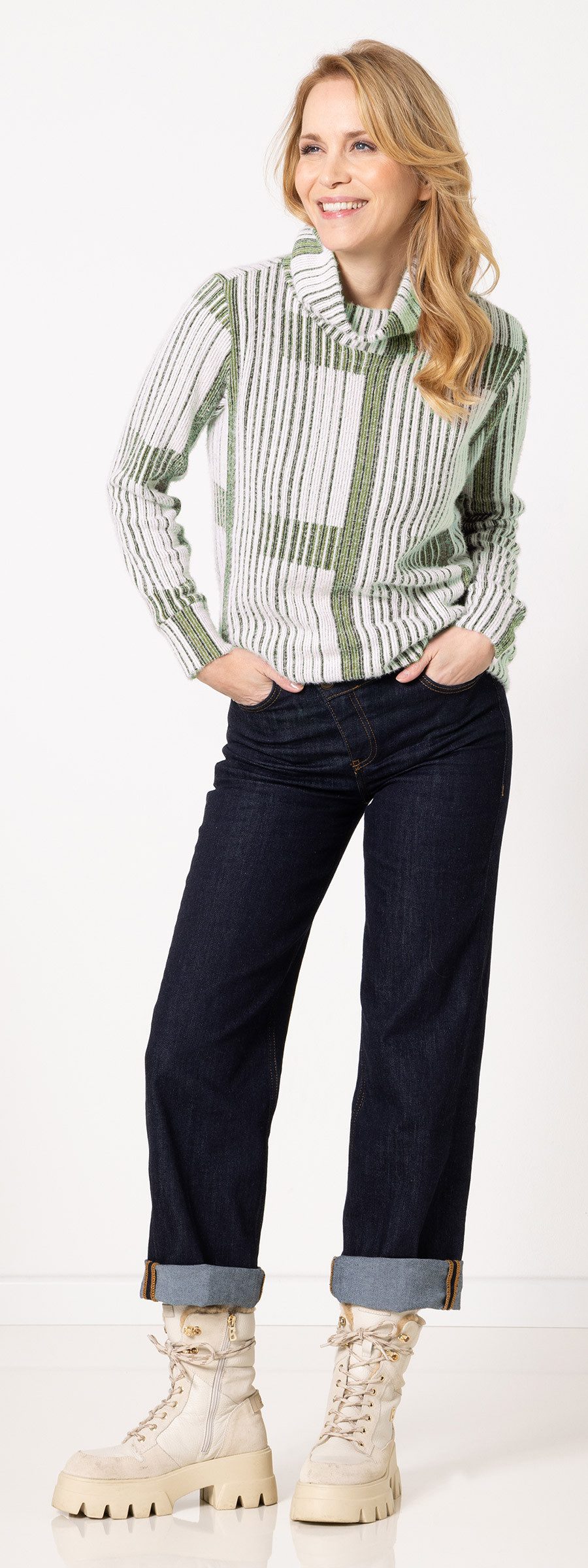 SER Sweatshirt Sweatshirt Streifen mit Federhaar W 8250610 günstig online kaufen