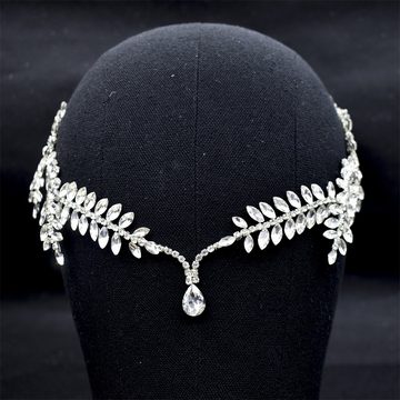 GLAMO Diadem Braut Stirnband Stirnband Romantisch Hochzeit Kristall Haarband (1-tlg)