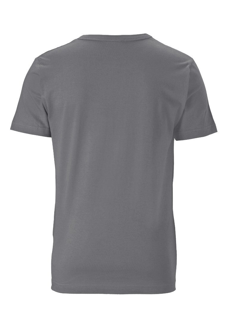 LOGOSHIRT T-Shirt Lucky Luke Retro-Print mit grau angesagtem