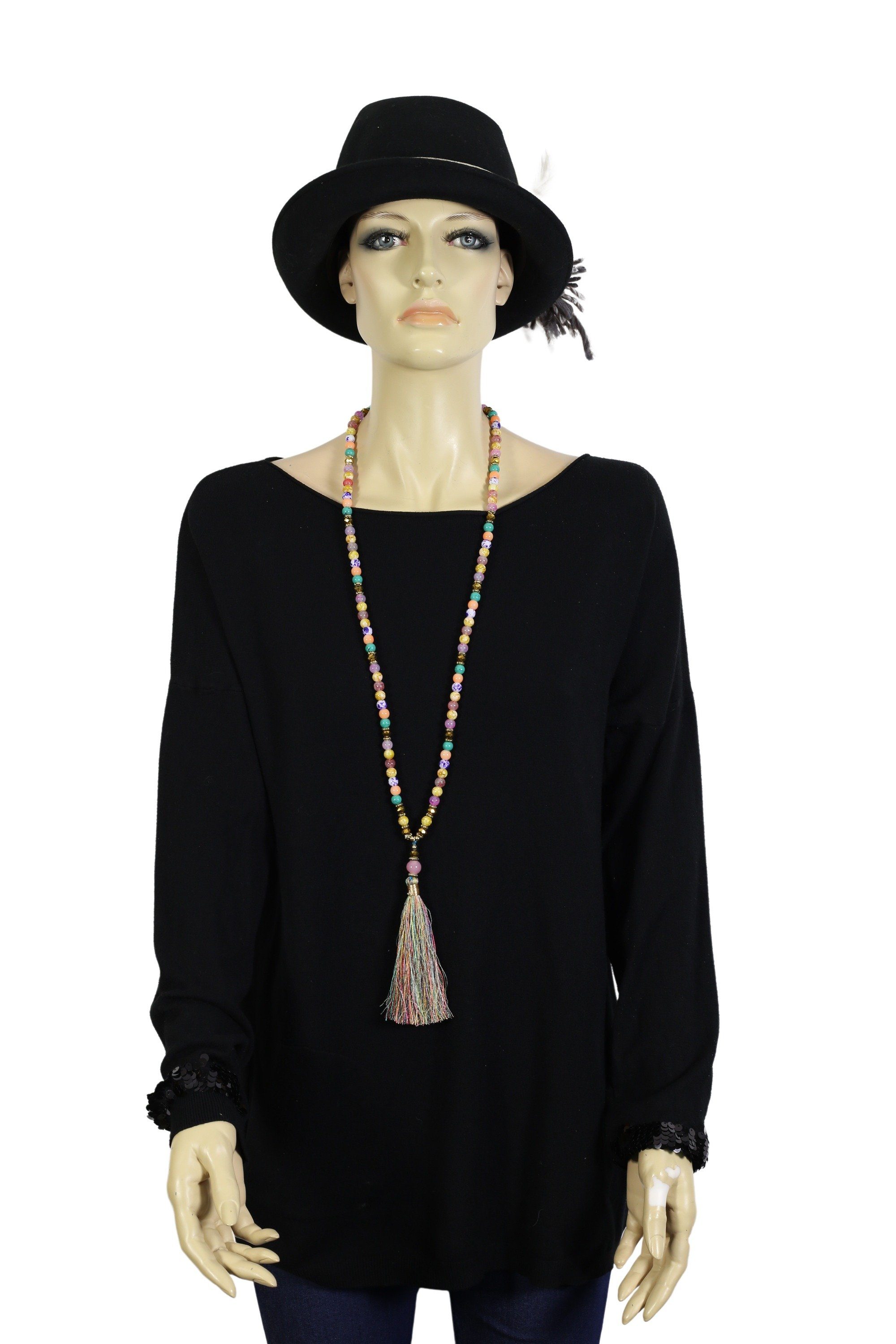 COLLEZIONE ALESSANDRO Lange Kette Mumbai, mit echten Glasperlen