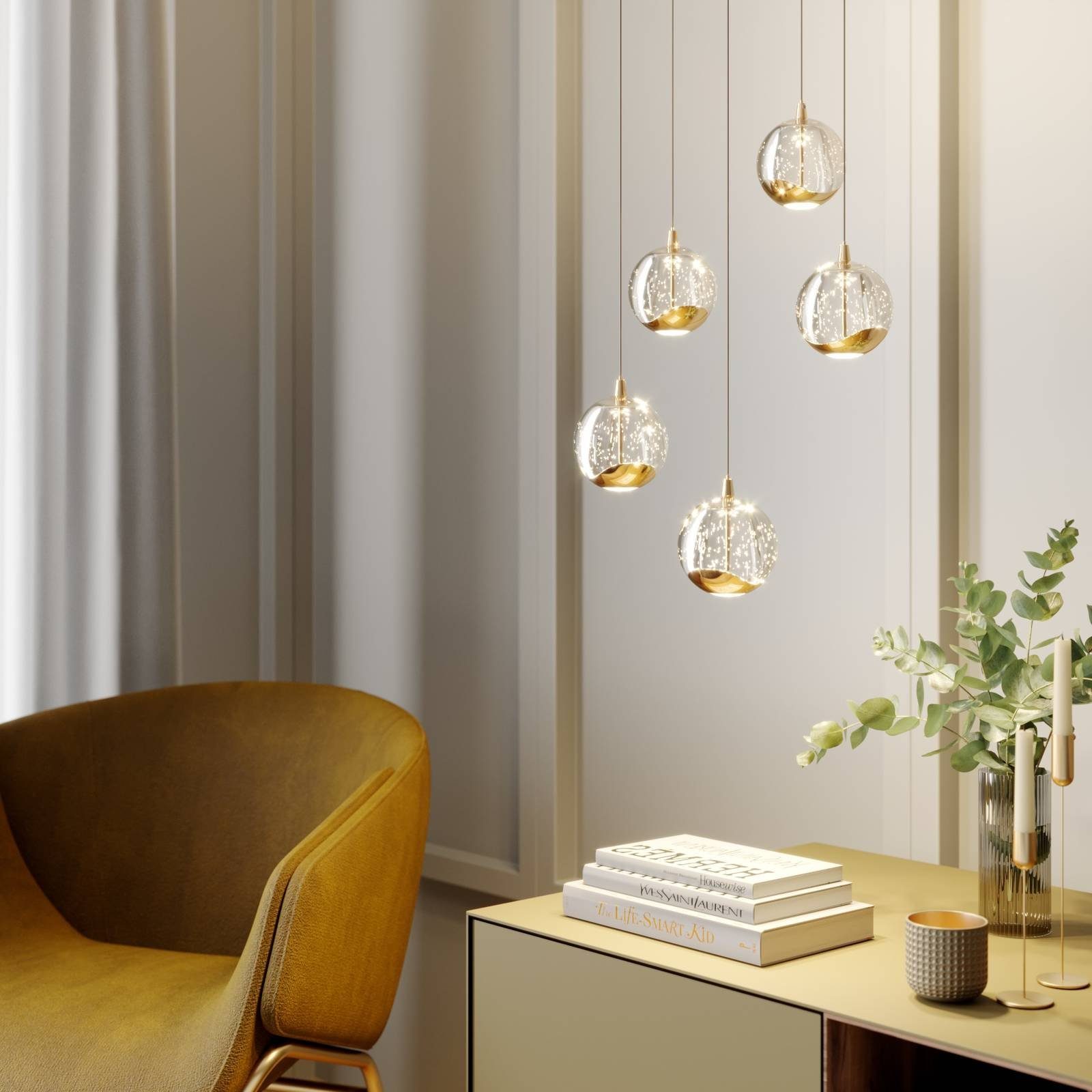 Lucande Hängeleuchte Hayley, 5 x 5 W LED, warmweiß