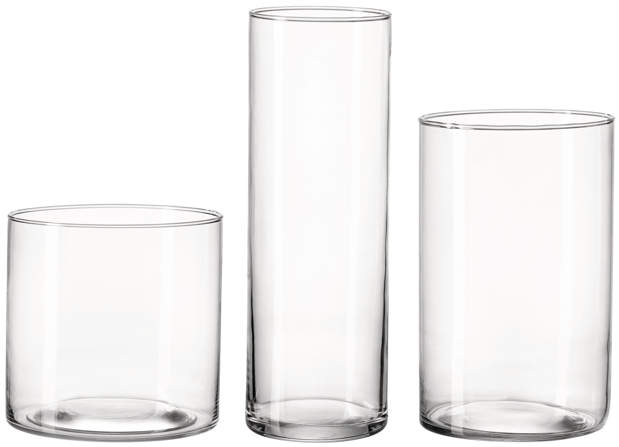 Ritzenhoff & Breker Tischvase Klares Glasvasen-Set Leonie, 3-teilig, sortiert (Set, 3 St), harmonische Arrangements, moderne Zylinderform, vielseitig einsetzbar