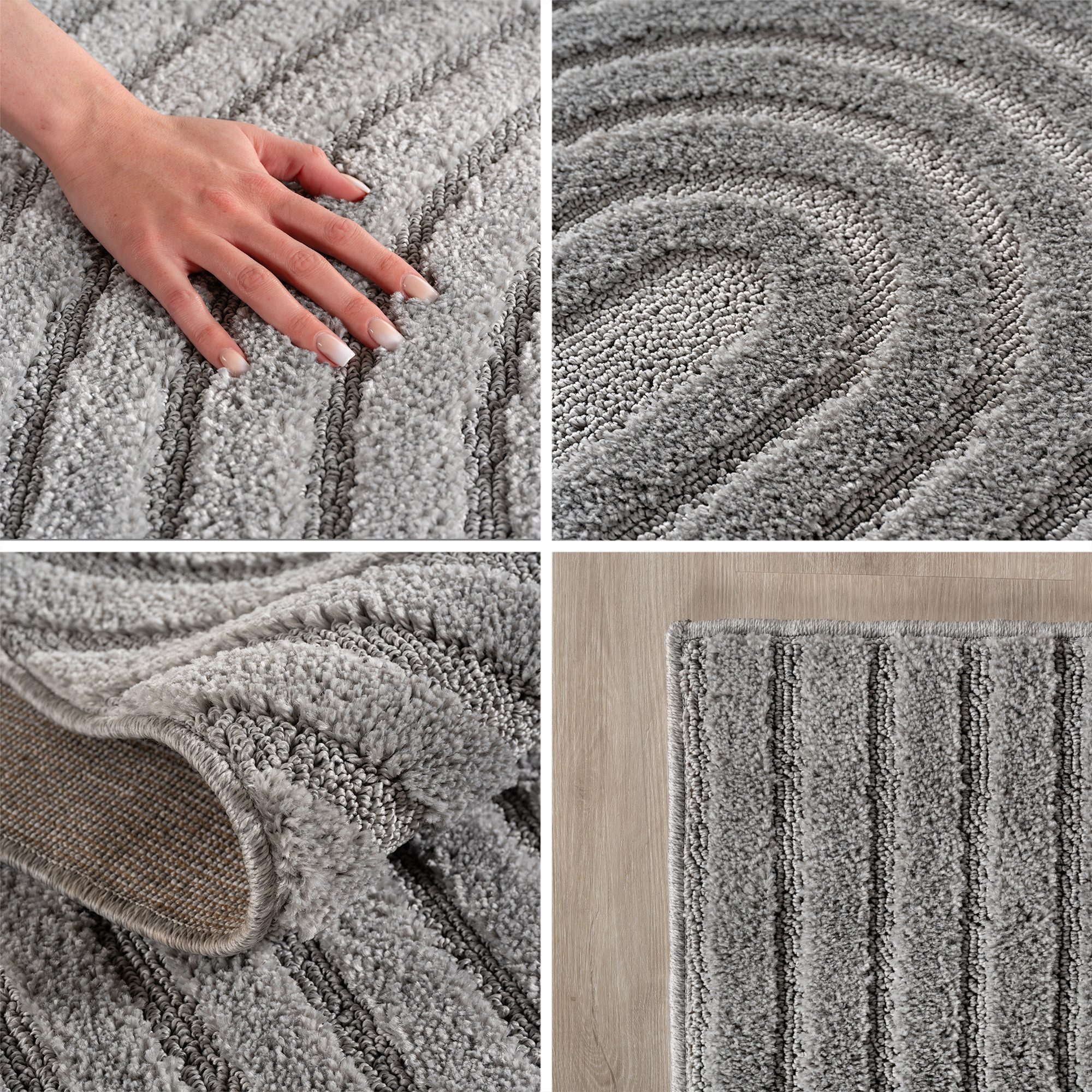 Carpettex Designteppich Skandinavischer Boho, Rund, Höhe: 8 mm, Teppich Wohnzimmer, Schlafzimmer, Gästezimmer