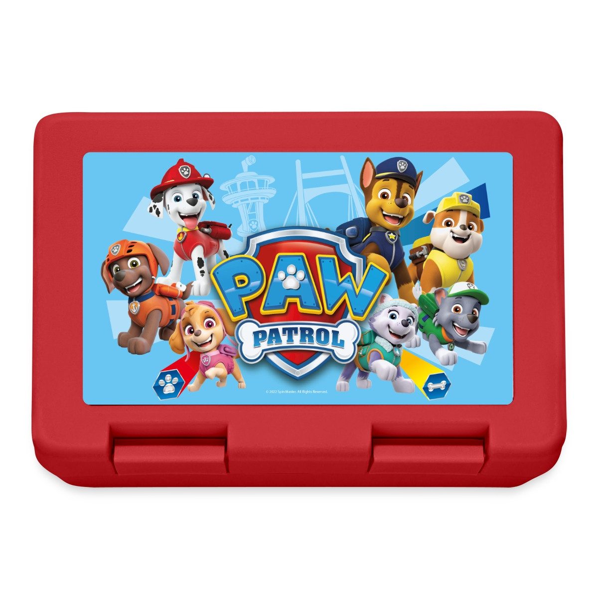 Spreadshirt Lunchbox Paw Patrol Hauptcharaktere Brotdose Lunchbox, Plastik, Aluminium