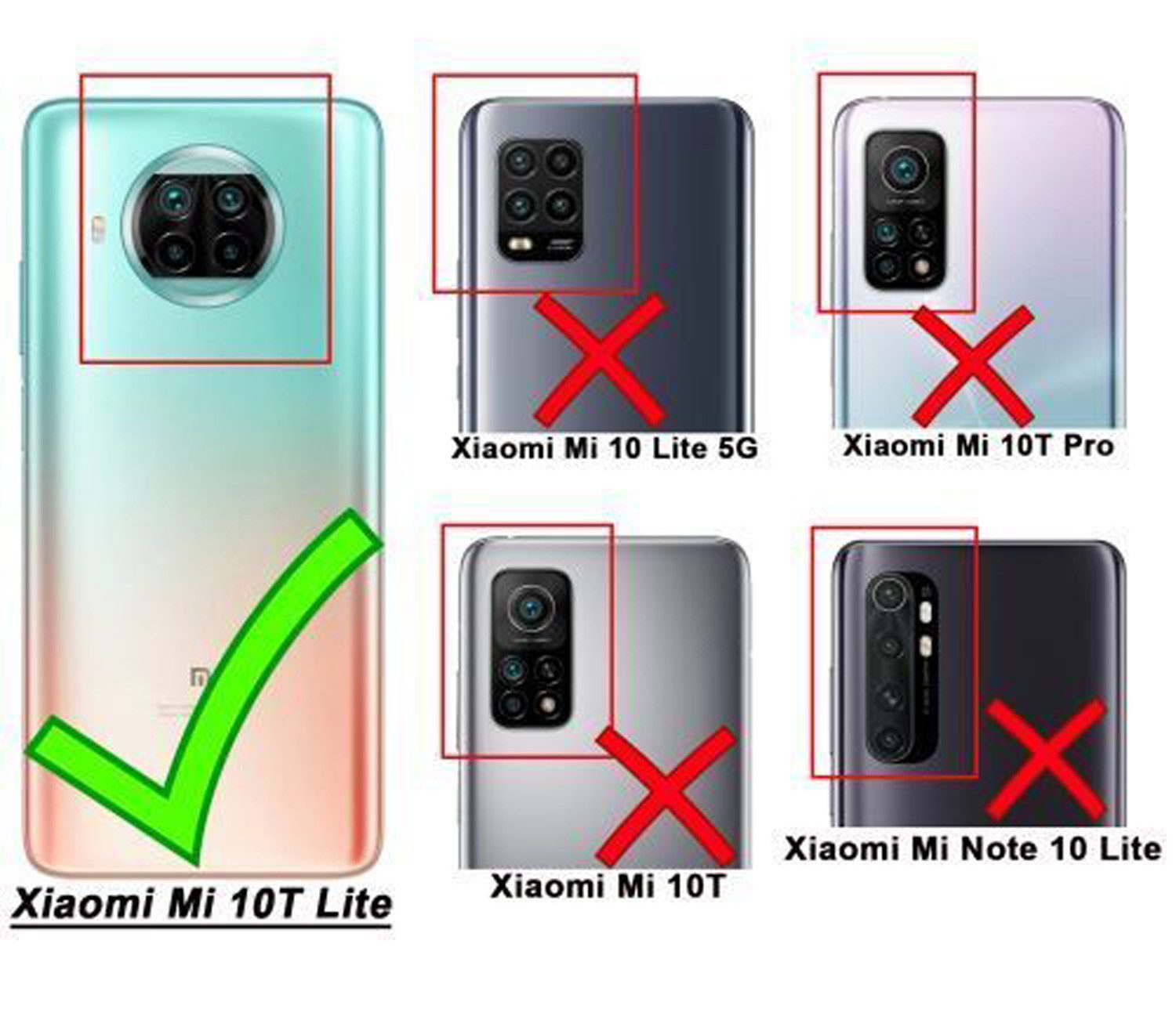 betterfon Handyhülle für alle Xiaomi Klapphülle Flip Case Wallet Case in, 3 Kartenfächer, Magnetverschluss & Standfunktion im Lederlook