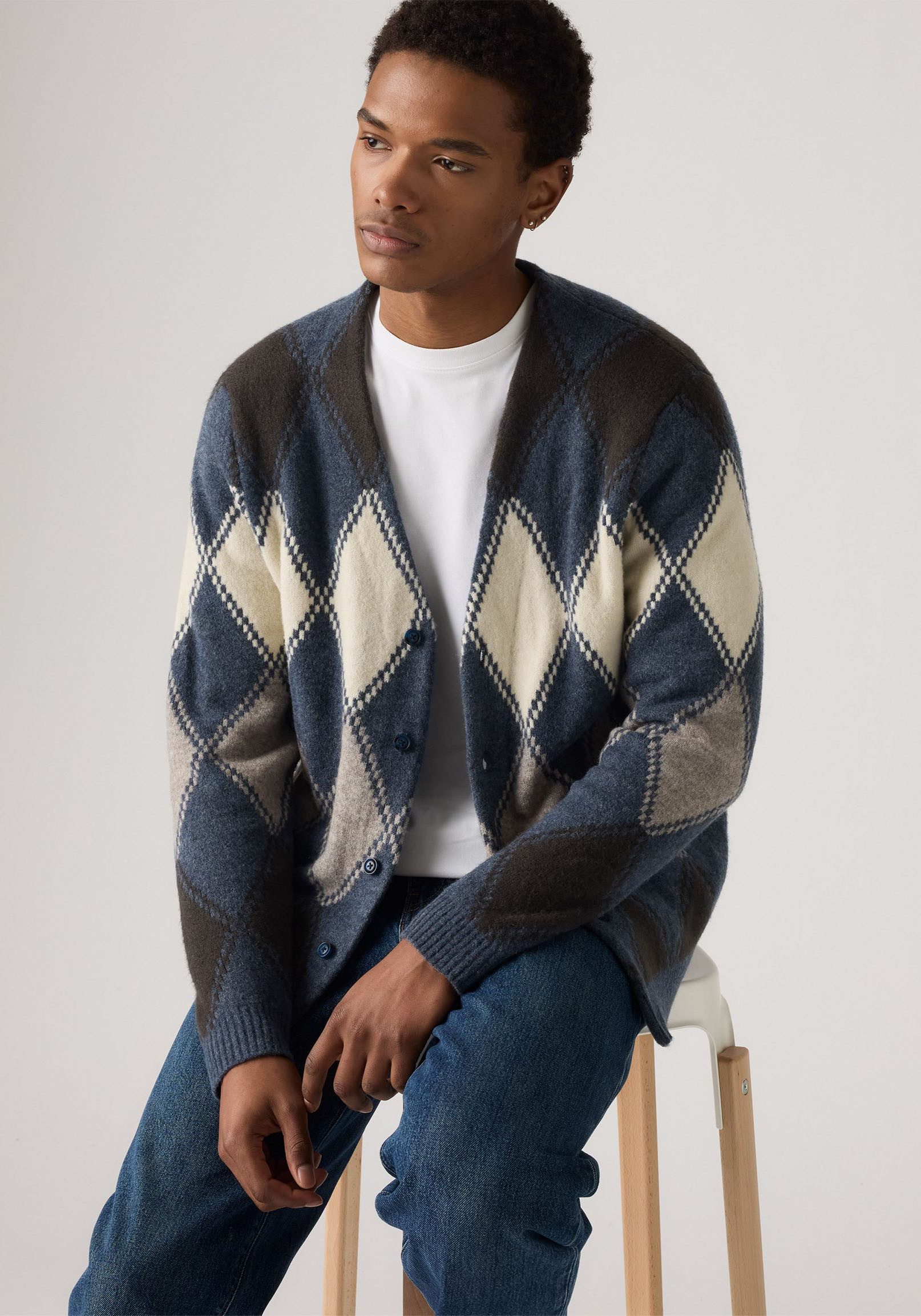 Levi's® Strickjacke Legere Passform, pflegeleichter Materialmix günstig online kaufen