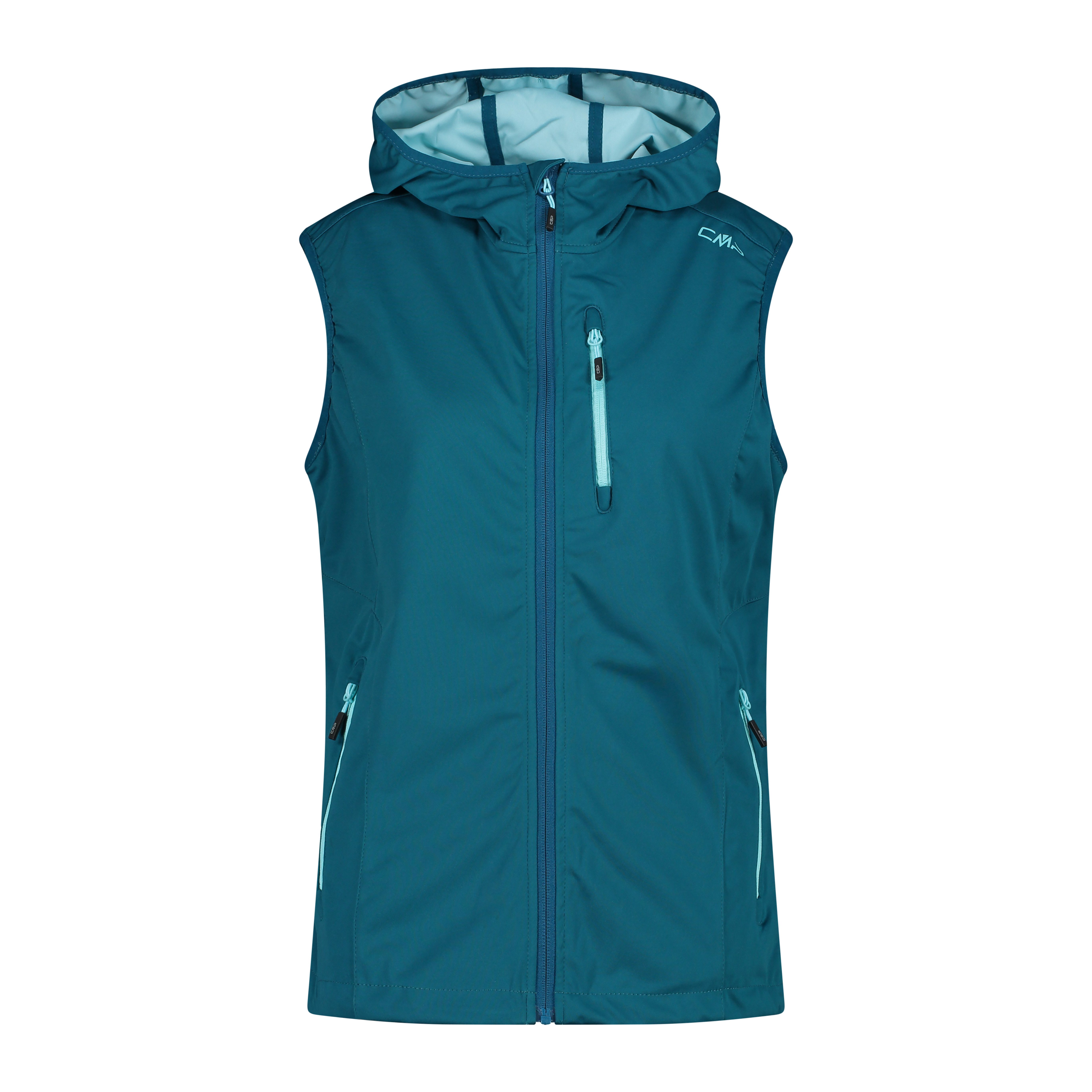 Funktionsweste CMP Damen Softshellweste Woman Vest Fix Hood 31A5036