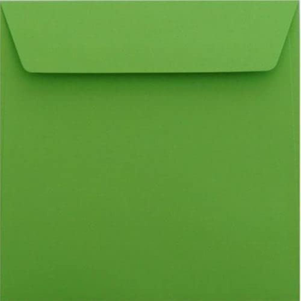 Briefumschläge24Plus Briefumschlag 50 St. 17 x 17 cm Briefumschläge Quadratisch Hafttklebend Gras Grün, 170 x 170 mm Briefumschläge Recyceltes Material
