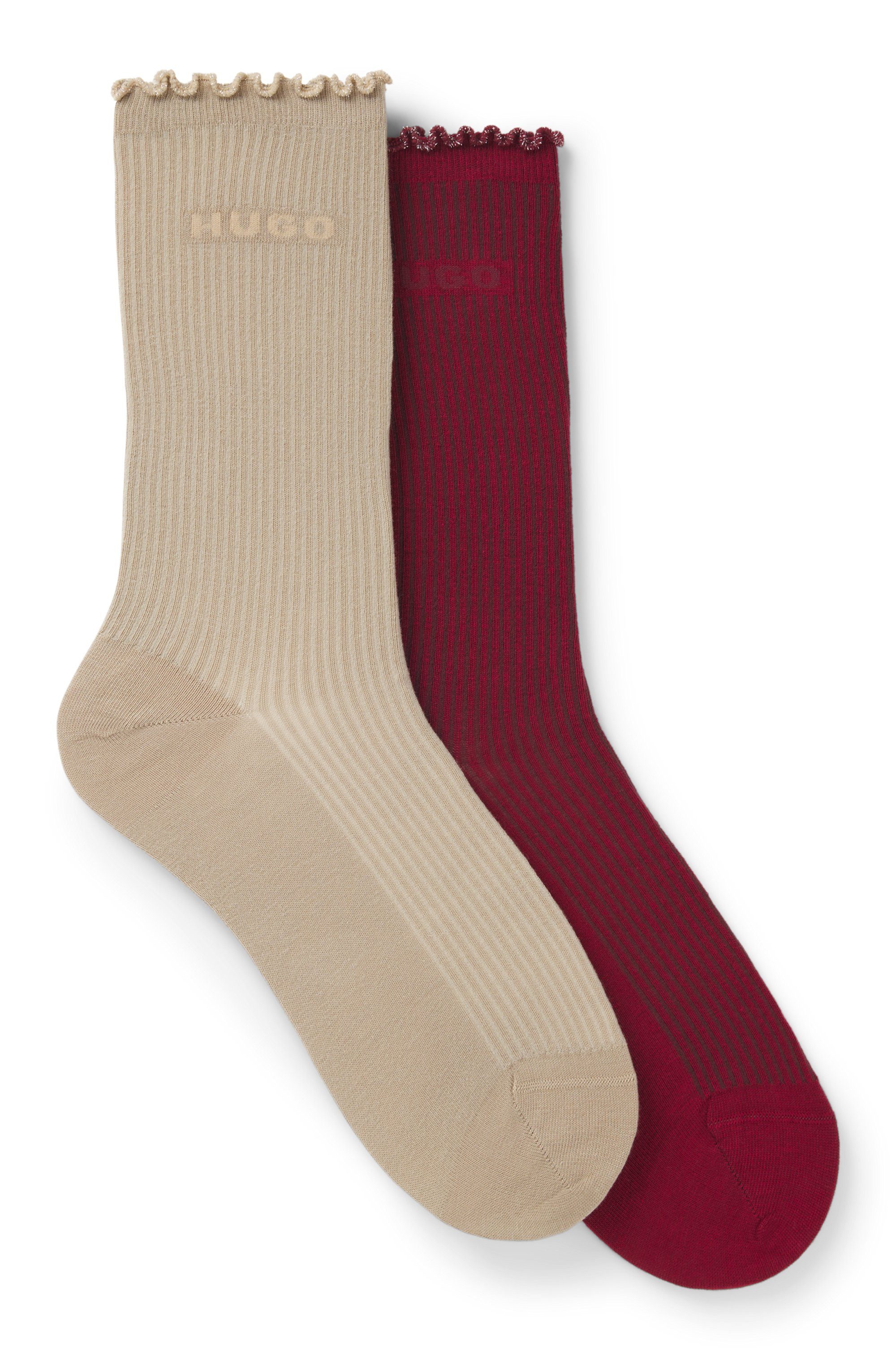 HUGO Basicsocken 2P RS LETTUCE CC W (2-Paar) Bund leicht gekräuselt – Bild 4 von 5