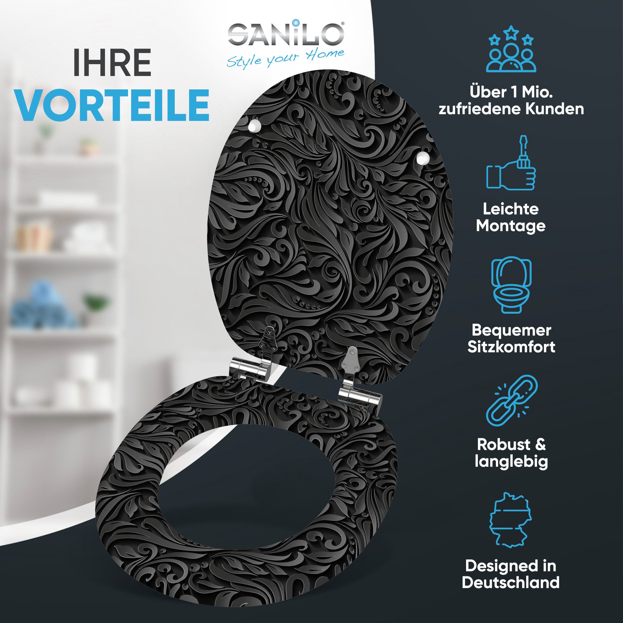 Sanilo WC-Sitz Floral, mit Absenkautomatik, hochwertig günstig online kaufen