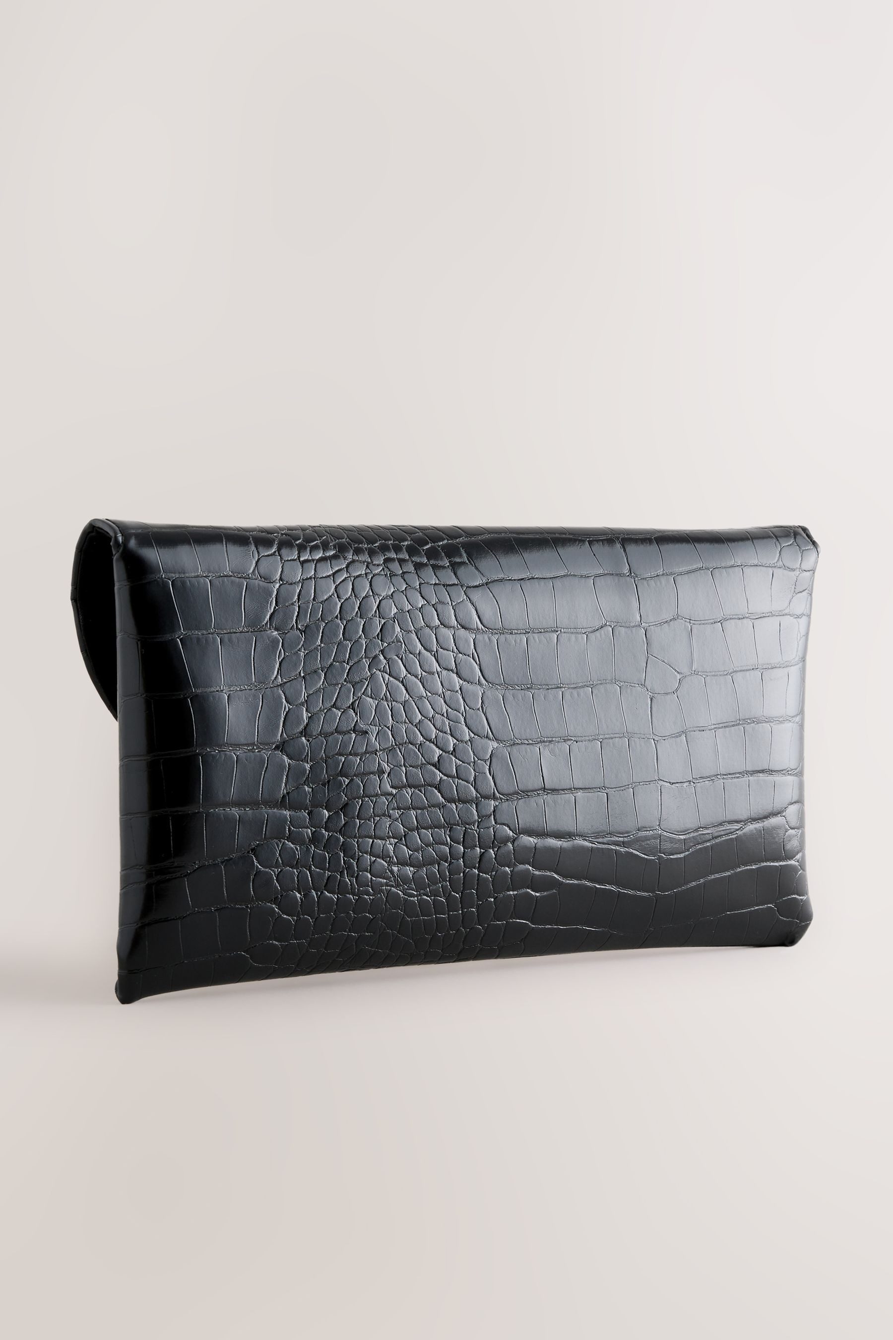 Next Clutch Glänzende Clutch in Kroko-Optik (1-tlg)