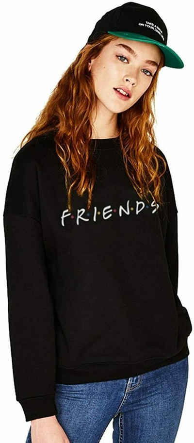 Couples Shop Sweater Friends Damen Pullover mit modischem Logoprint, lustiger Spruch