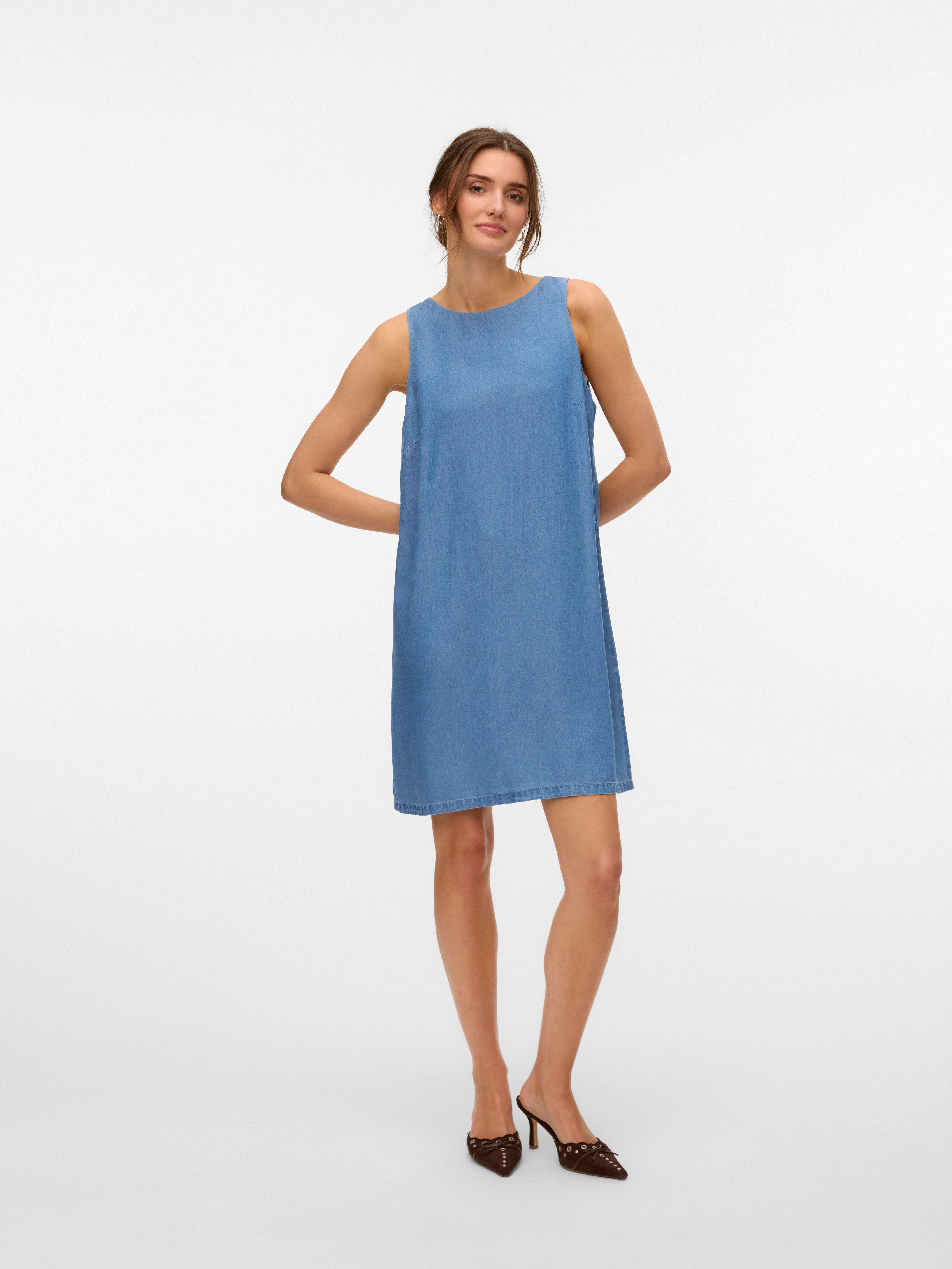 Vero Moda Maxikleid VMFLEUR SL SHORT TENCEL DRESS GA Sommerkleid