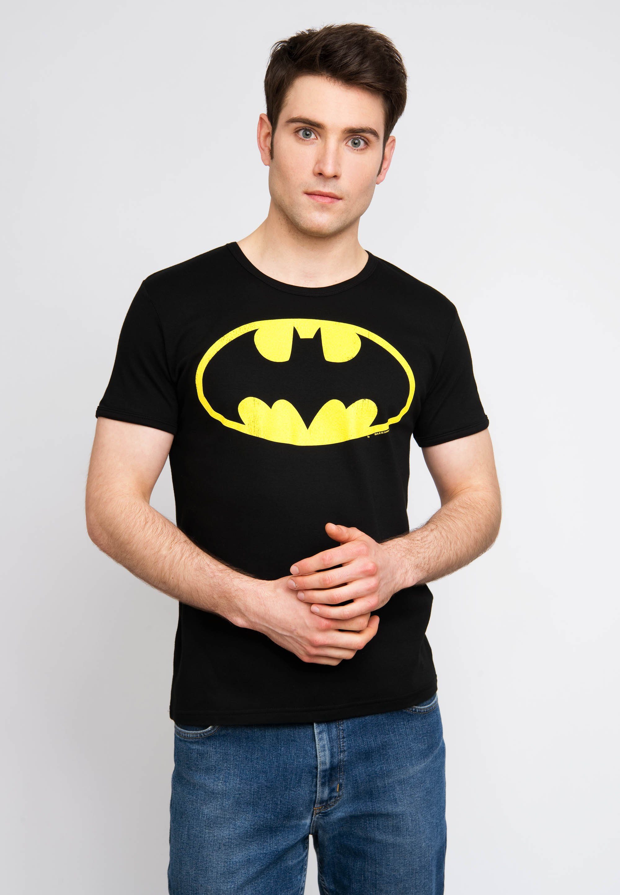 T-Shirt DC - LOGOSHIRT Batman-Logo mit Batman Logo