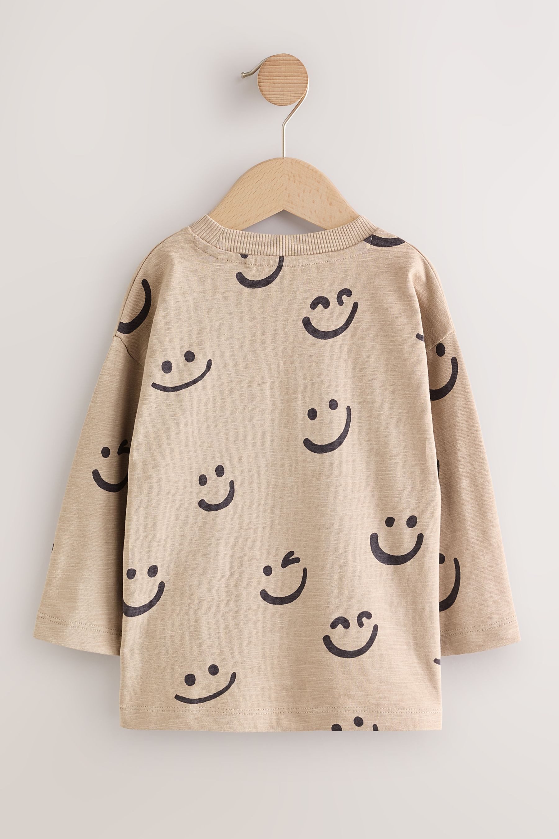 Next Langarmshirt Langarmshirt mit durchgehendem Print, günstig online kaufen