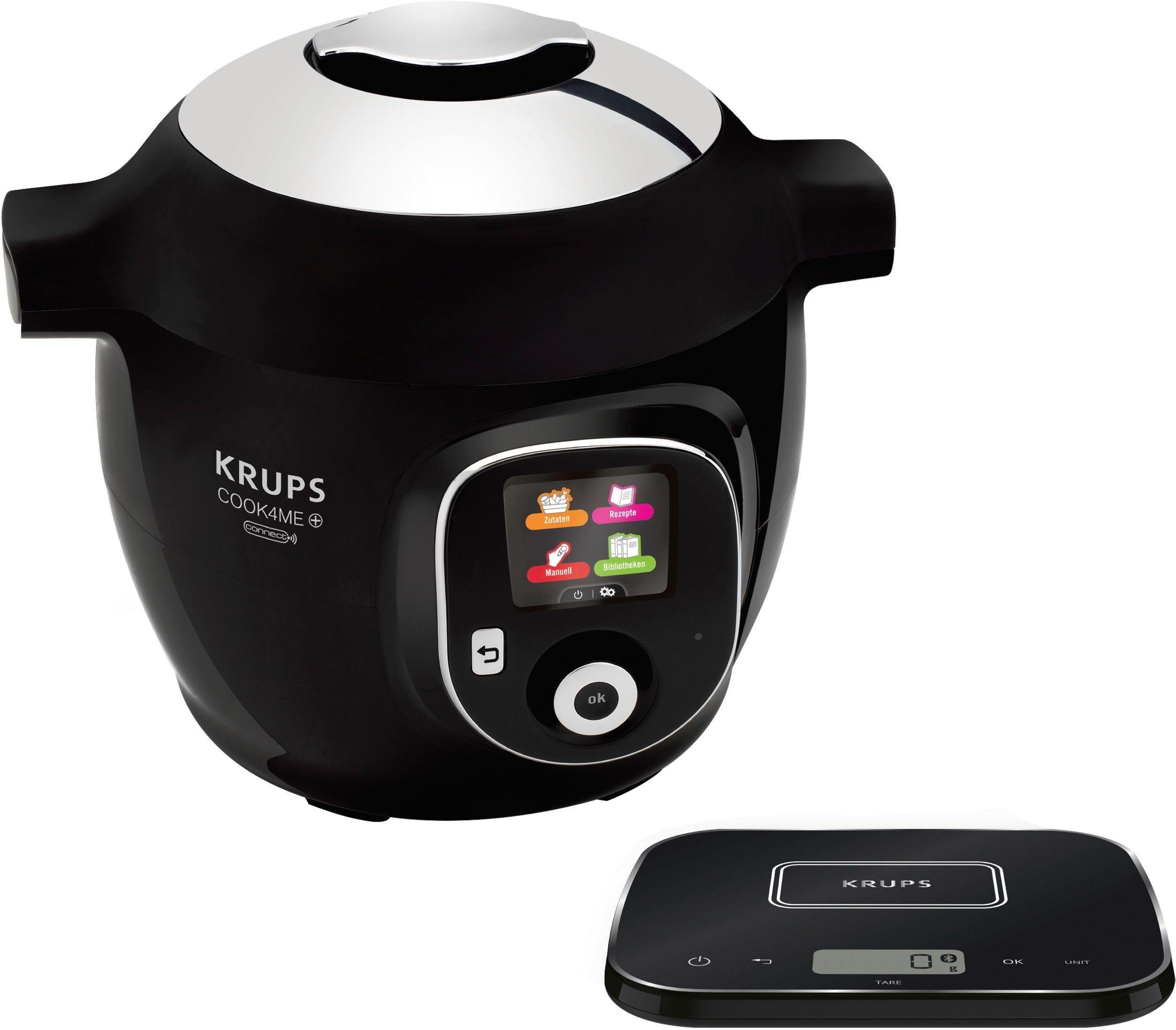 Krups Multikocher CZ8568 Cook4Me+ Grameez, 1600 W, 6 l Schüssel, vernetzte Waage, 300 Rezepte, 6 Programme, kompatibel mit Cook4Me-App