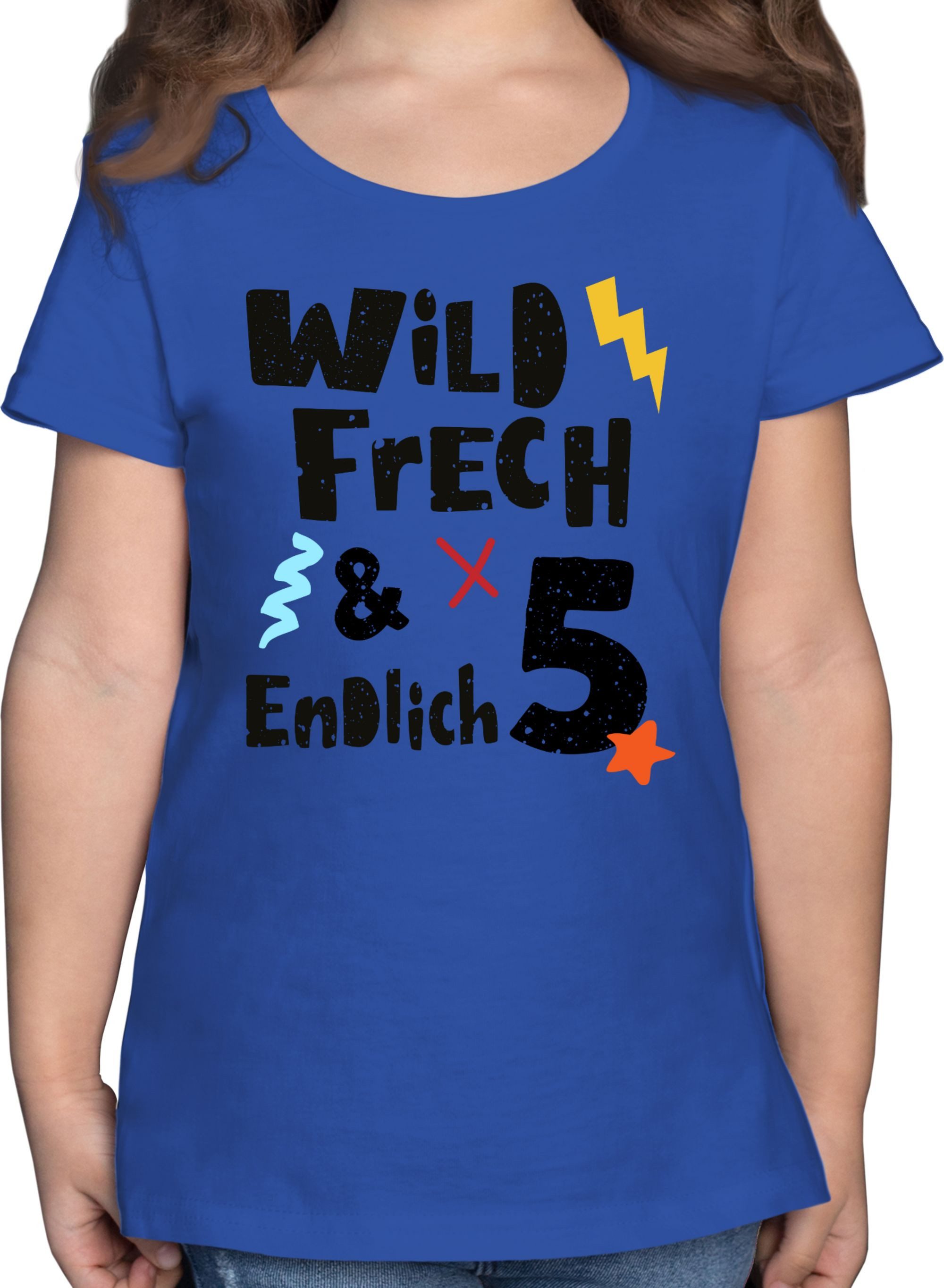 T-Shirt Wild frech und endlich 5 - Wunderbar fünf Jahre