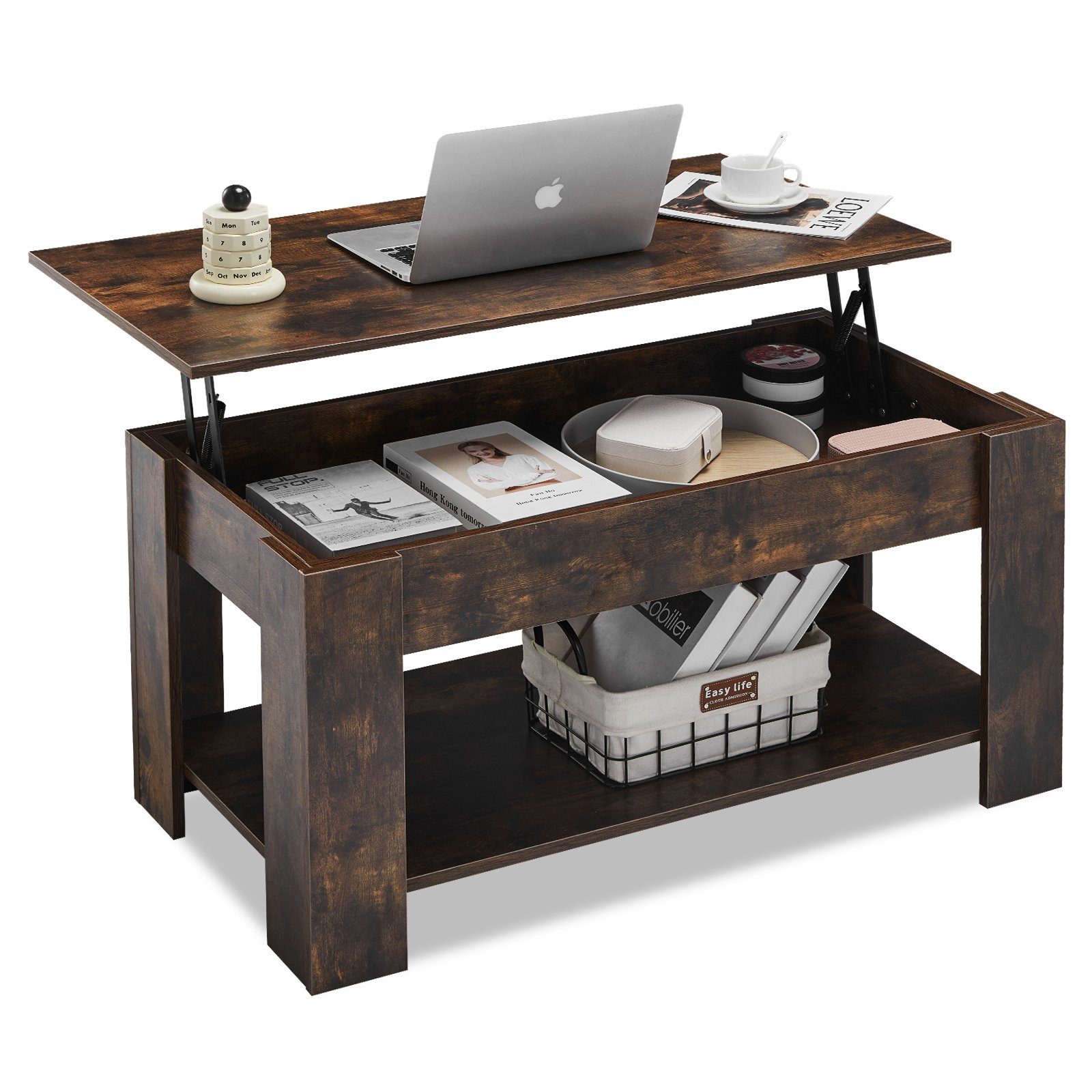 Ofcasa Couchtisch Sofatisch mit liftbarer Arbeitsplatte günstig online kaufen