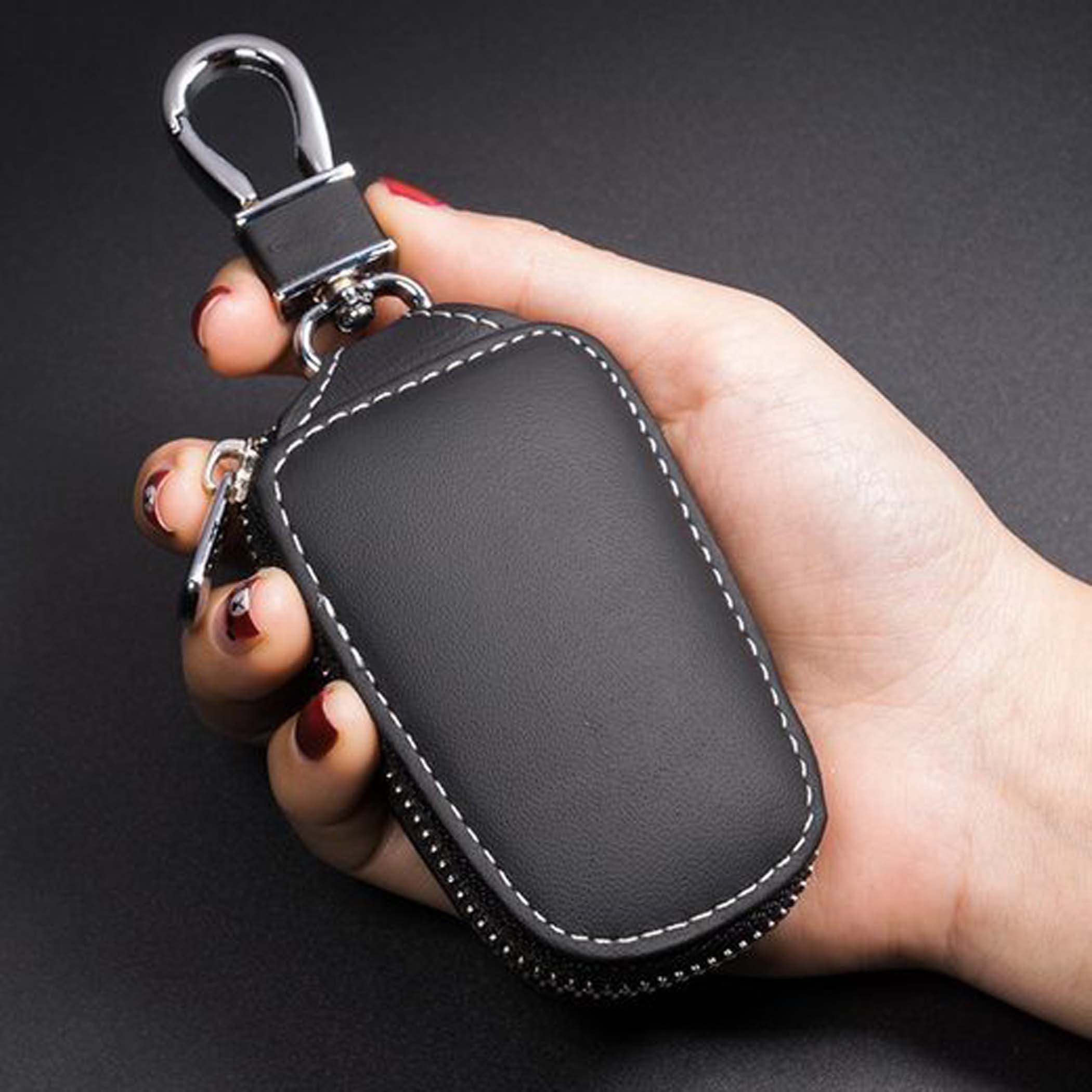 Coonoor Schlüsseltasche Autoschlüssel-Etui, Halter, PU-Leder, Auto-Schlüsselanhänger – Bild 4 von 5
