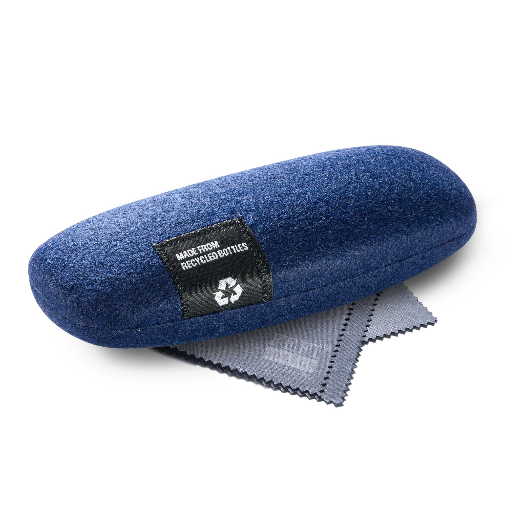 Brillenetui Hardcase mit Filzbezug aus recycelten PET-Flaschen