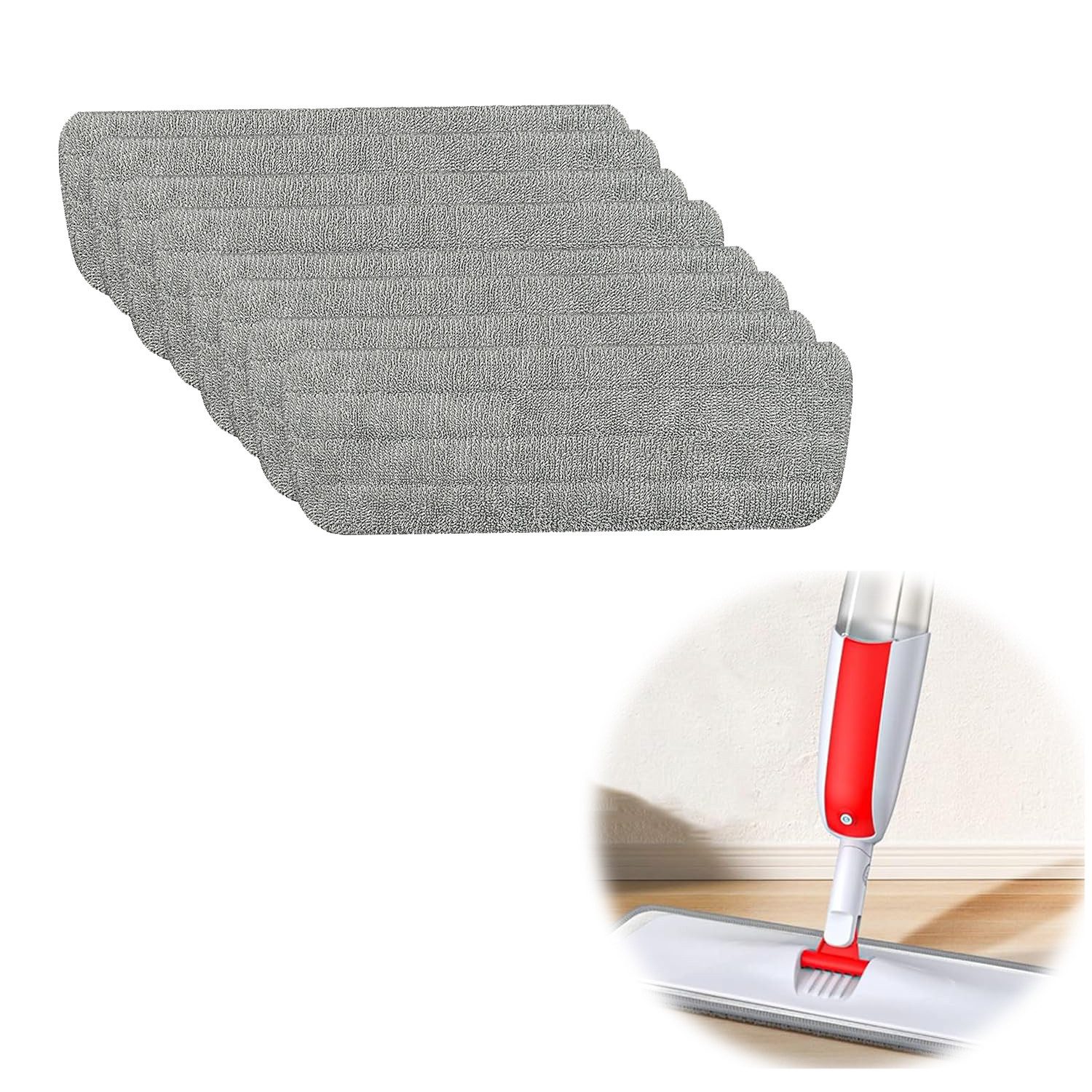 Wischbezughalterung 10-St Wischbezug Mopp Wischmopp Bezug Pads grau