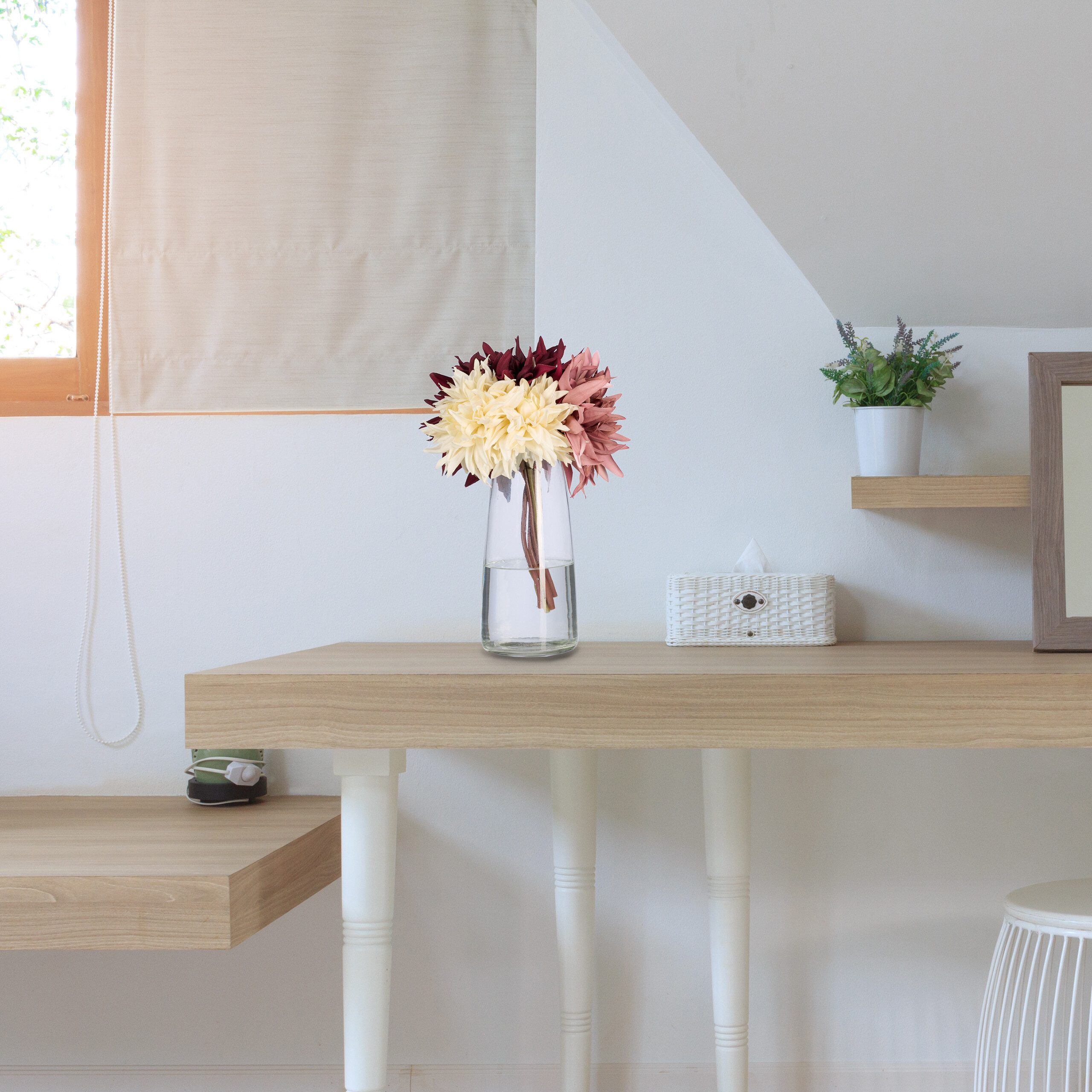 relaxdays Dekovase Vase aus Glas (1 St), braun